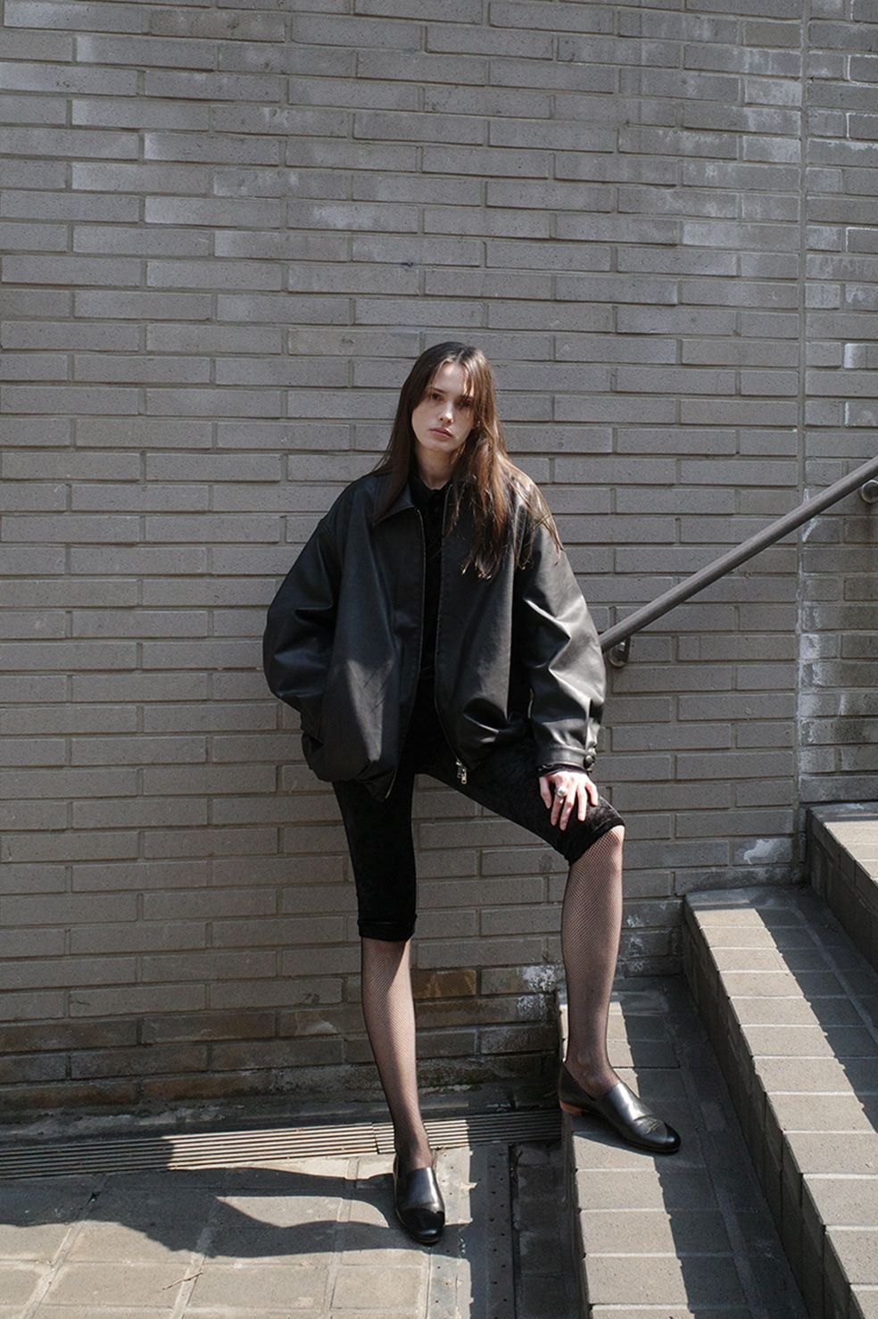 CLANE - フェイクレザーバルーンジャケット - FAKE LEATHER BALLOON