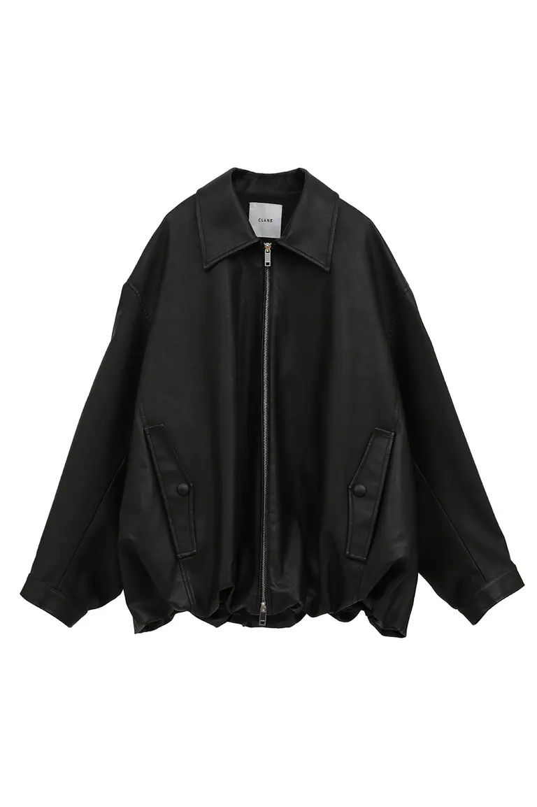 明日発売】CLANE「FAKE LEATHER BALLOON JACKET」— 上品さとモードを