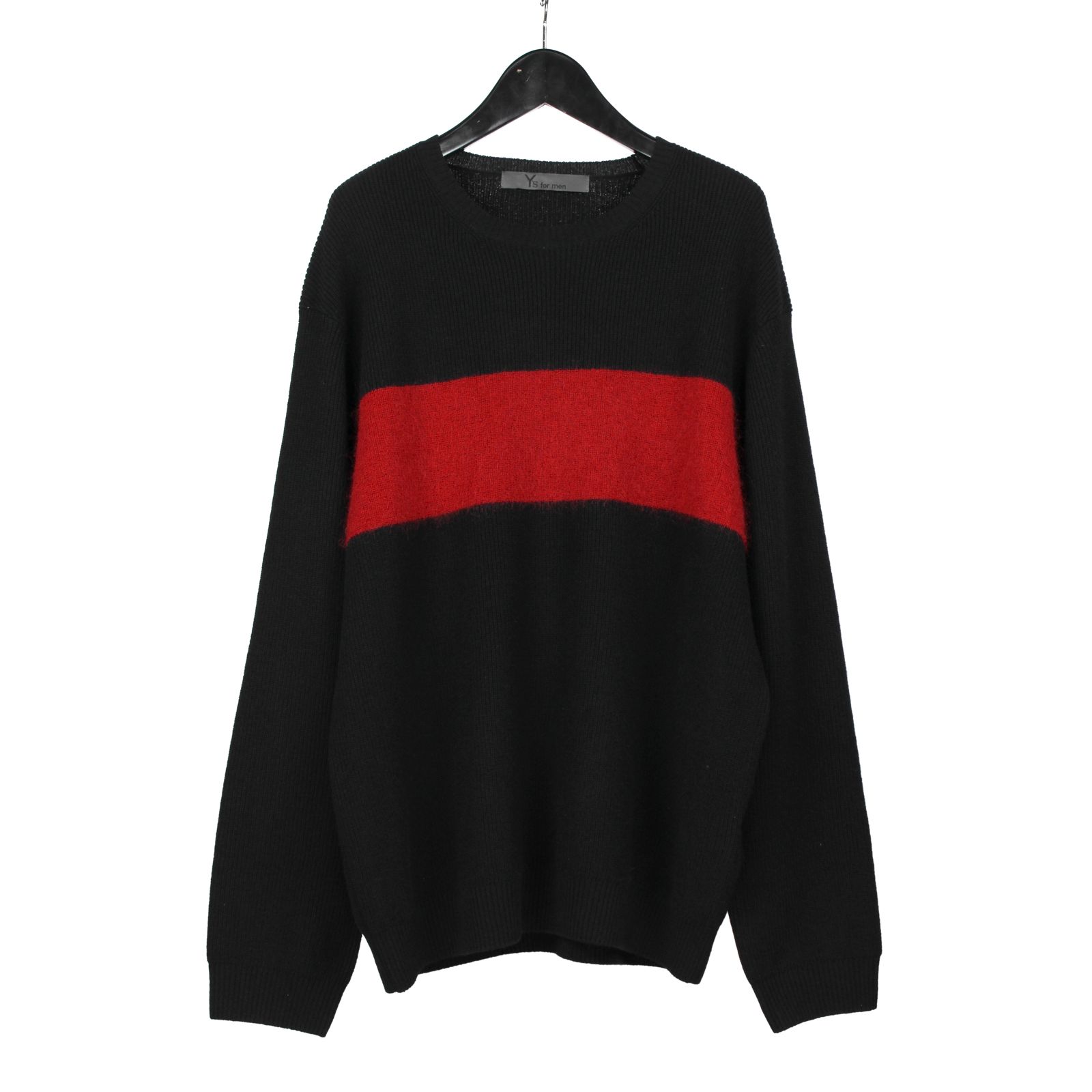 yohji yamamoto - Y's for men | BLOCKING KNIT WITH ROUND NECK