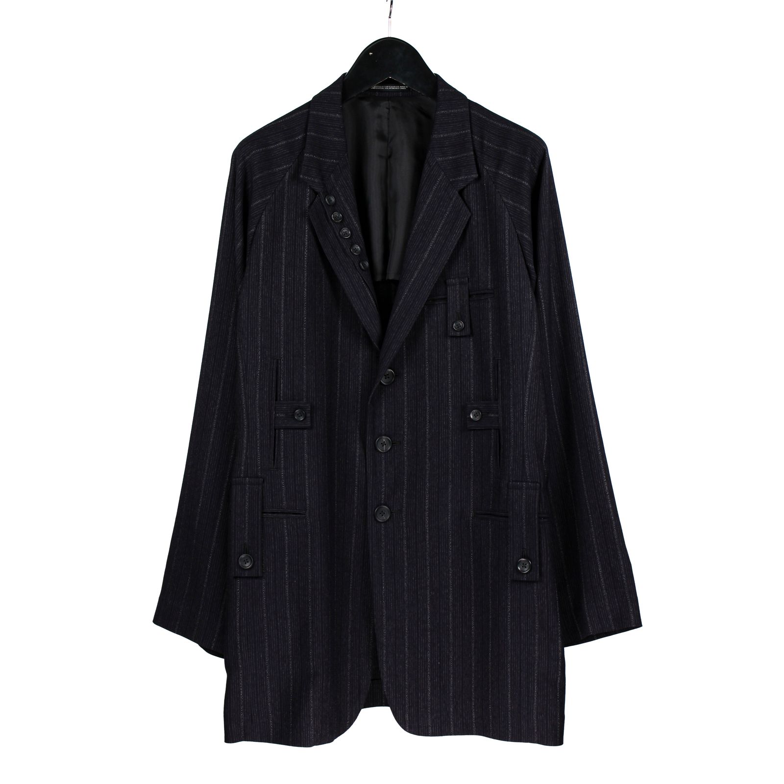 yohji yamamoto - pour homme | STラペル釦5PKJK / ストライプ 細身3ツ