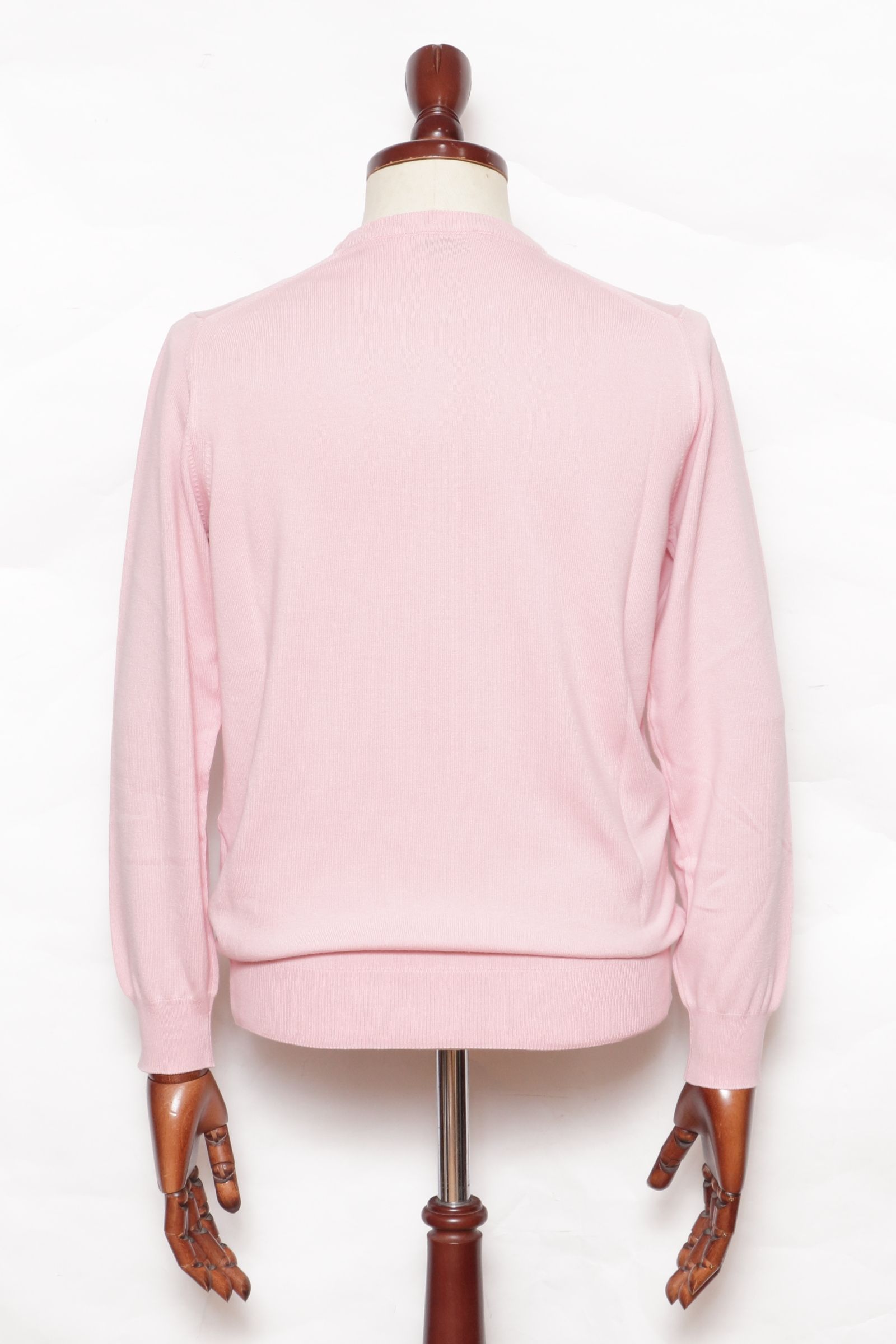 MORGANO - 12ゲージ ソフトコットン クルーネック ニット / ピンク