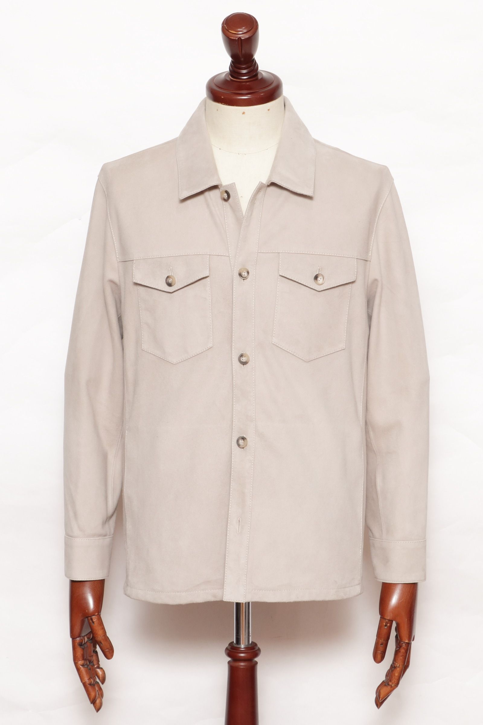 ARMA - DEX ゴートスウェード シャツジャケット / ALMOND ベージュ