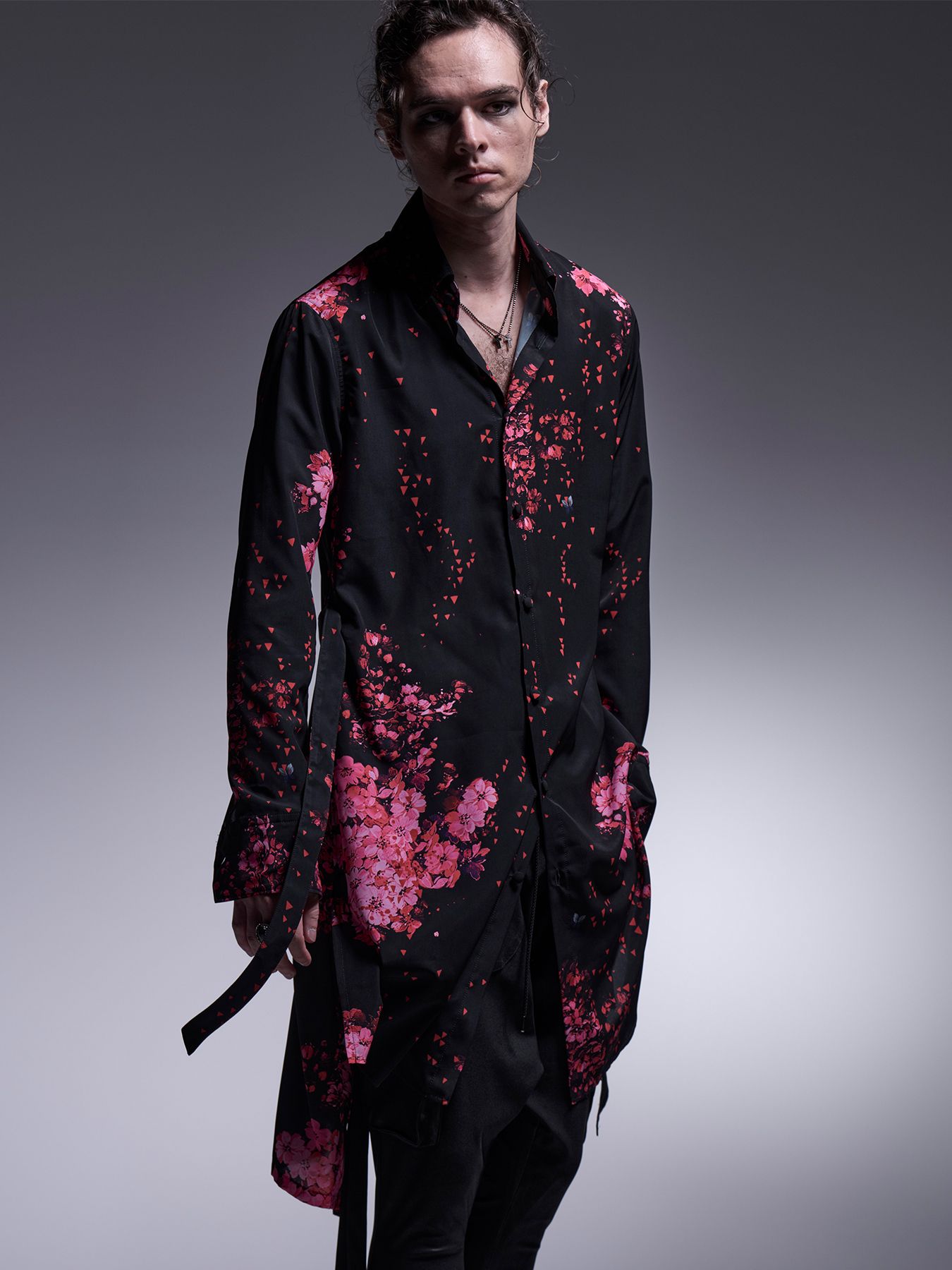 kiryuyrik - Flare Shirt / フレアシャツ / サクラ ブラック&ピンク