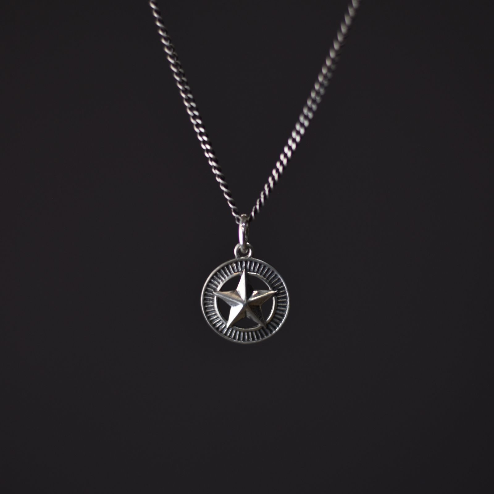 CALEE - SILVER STAR CONCHO NECKLACE (SILVER) / シルバースター