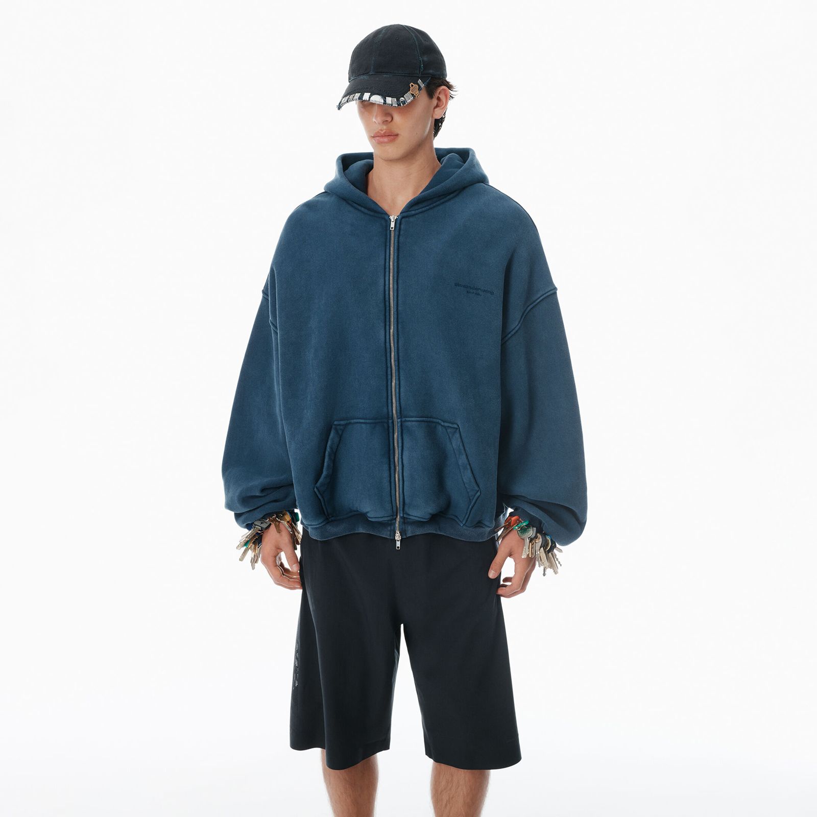 alexander wang - 【ラスト1点】ZIP UP HOODIE W / GRAPHIC LOGO