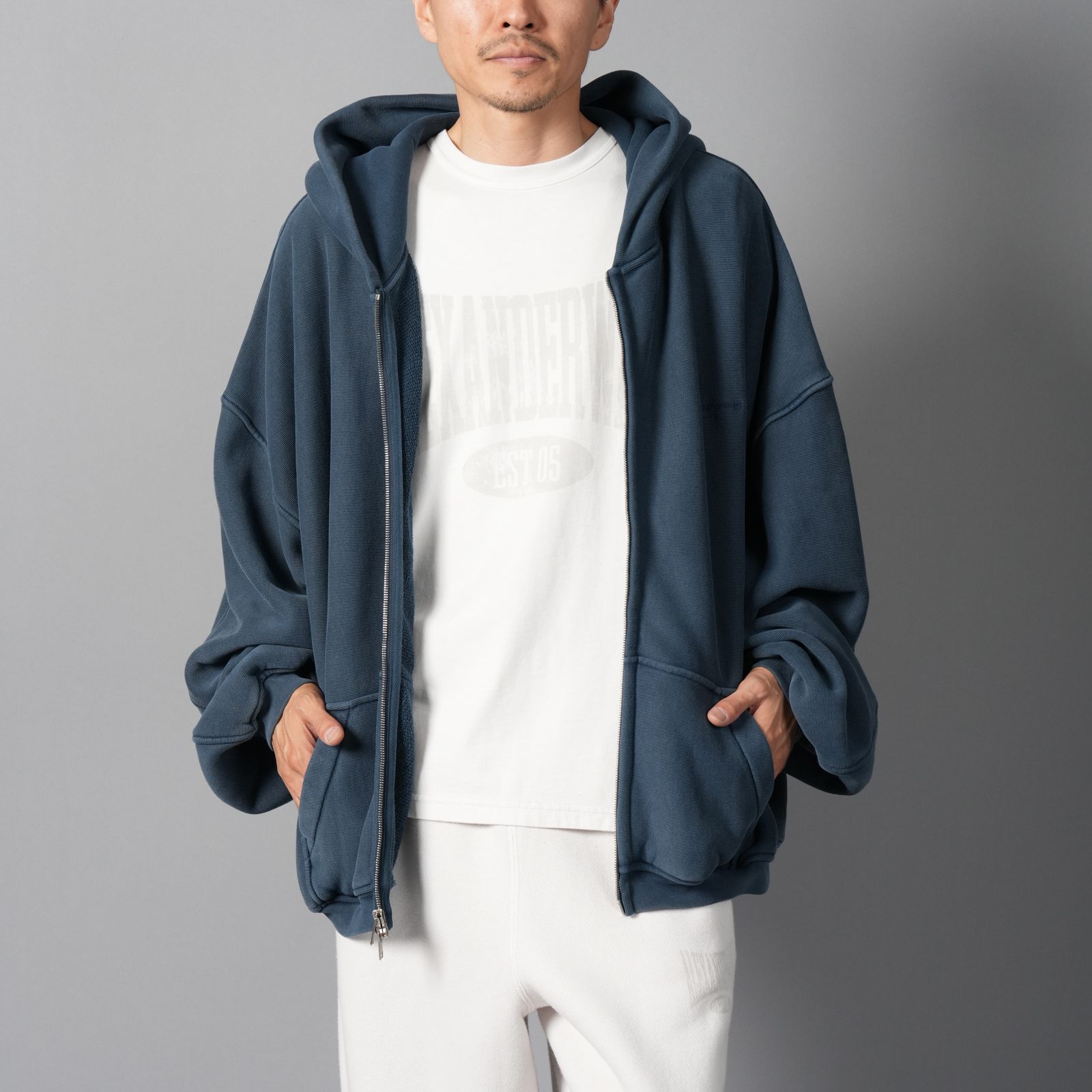 alexander wang - 【ラスト1点】ZIP UP HOODIE W / GRAPHIC LOGO