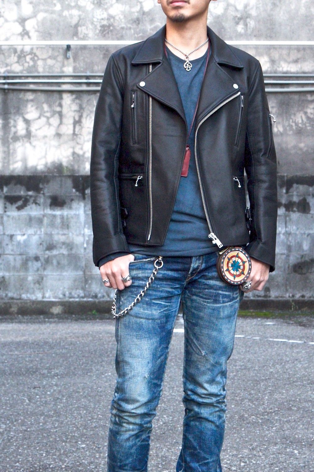 blackmeans - 945-71TJ44-5 (BLACK/SILVER ZIP) | HAZE