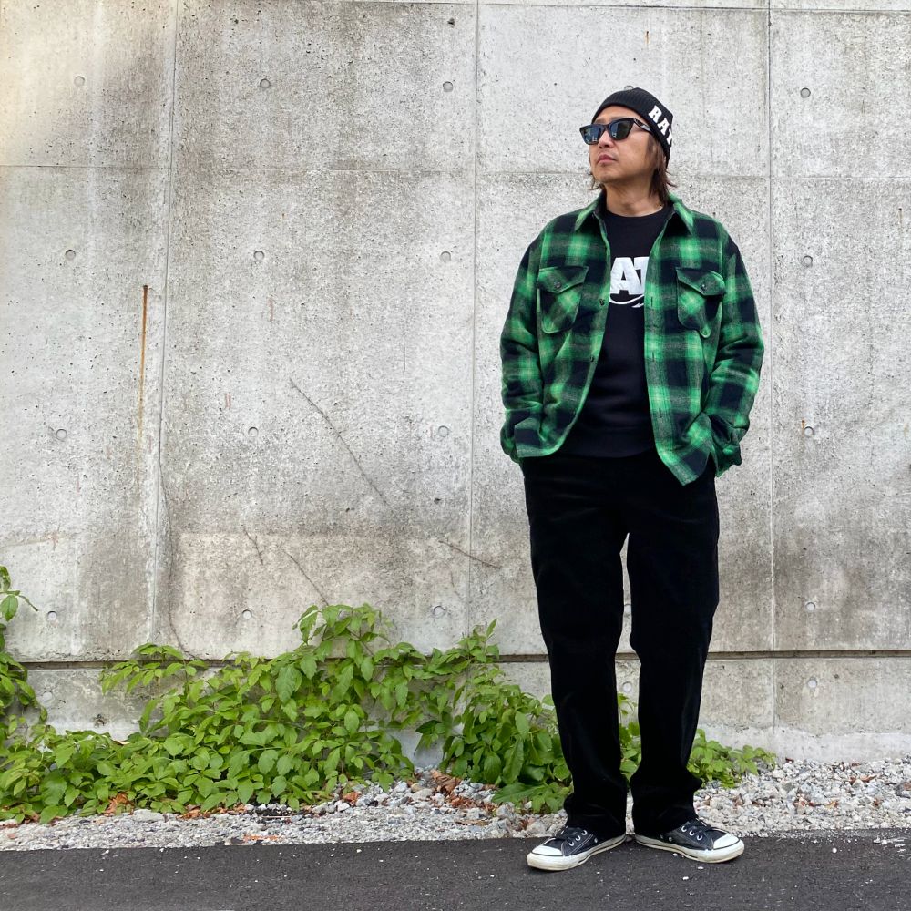 RATS - WOOL CHECK SHIRT JKT (GREEN CHECK) / ウール チェック シャツ