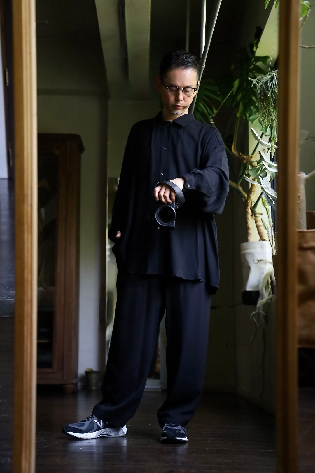 Graphpaper SIDOGRAS Twill Viscose Oversized Sleeping Shirtスタイル