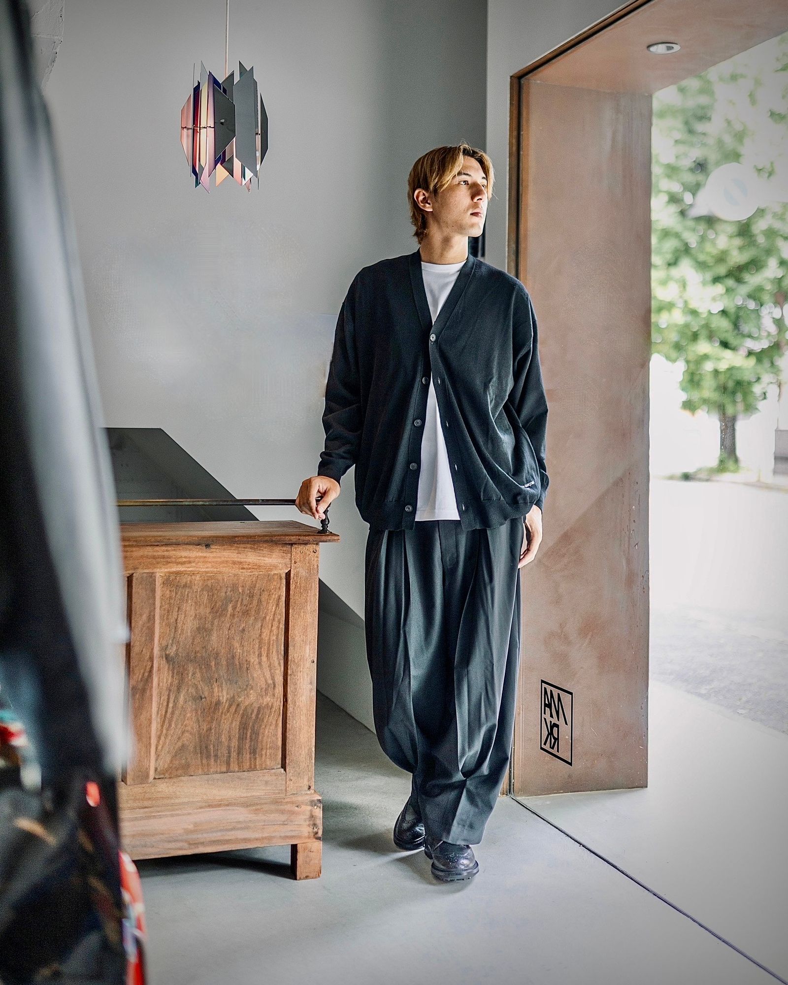 COMME des GARCONS HOMME 梳毛エステル天竺カーディガン スタイル 8月3