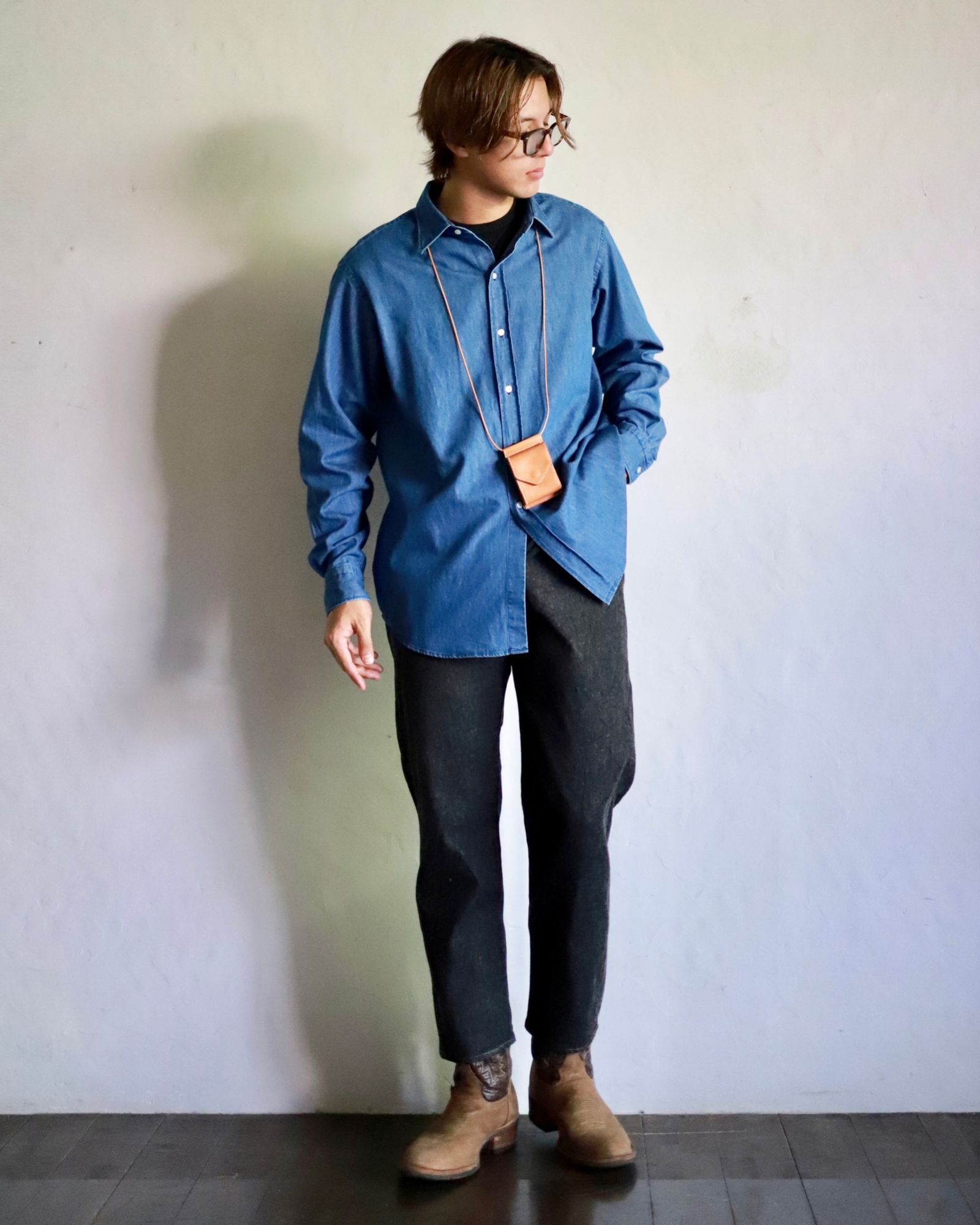 A.PRESSE - アプレッセ24AWデニムシャツ Washed Denim Shirt(24AAP-02