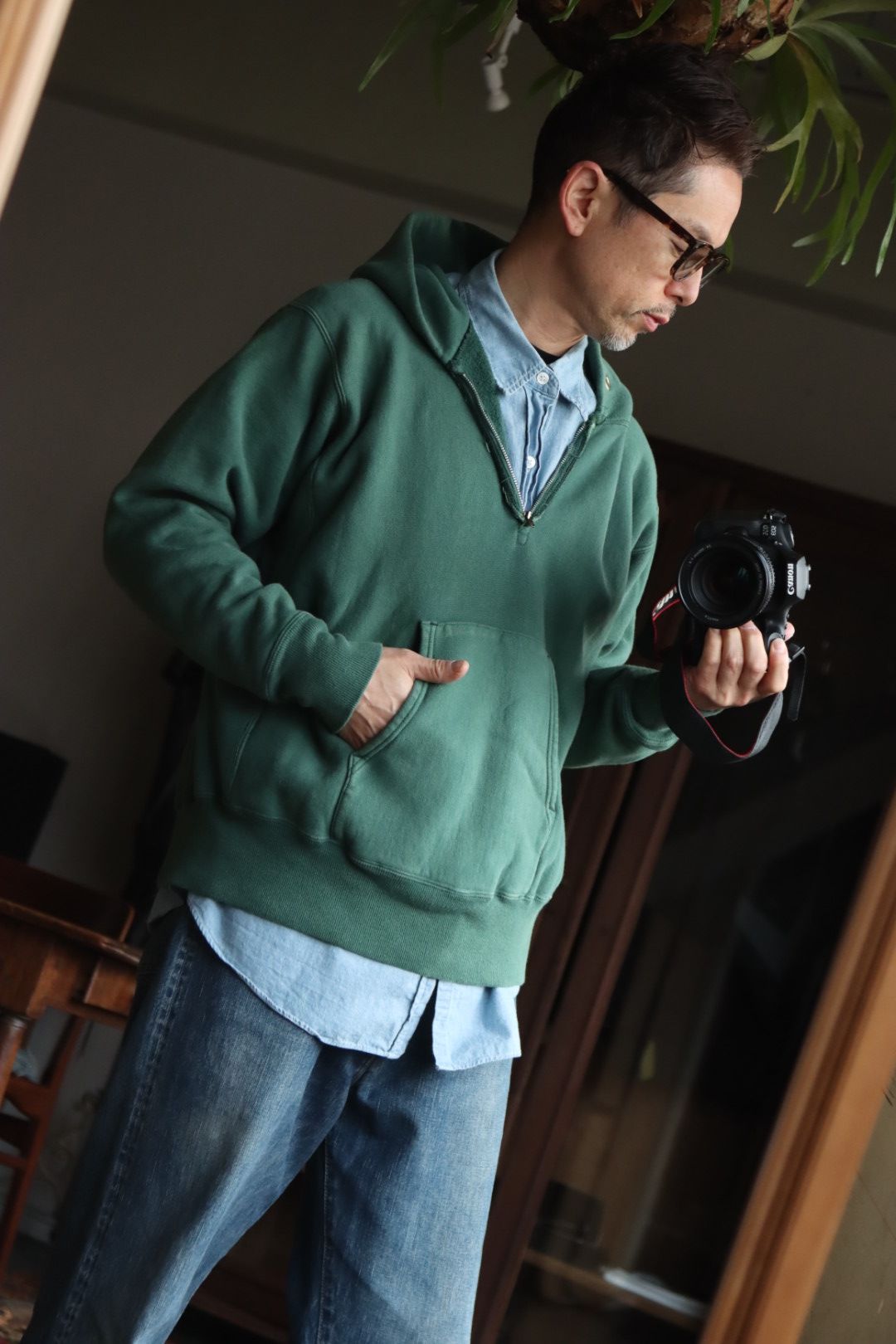 A.PRESSE - アプレッセ24SS Vintage Half Zip Sweat Hoodie(24SAP-05