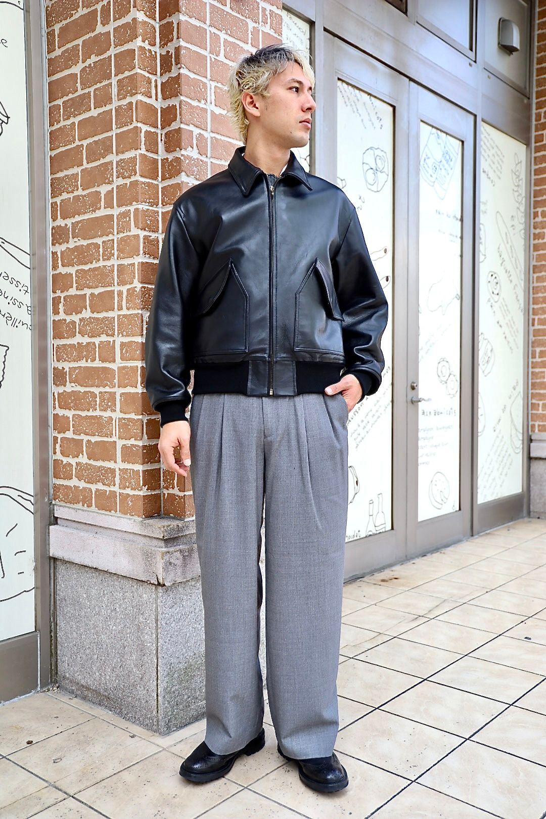 A.PRESSE Leather CWU-45 Flight Jacketスタイル | 7646 | MARK