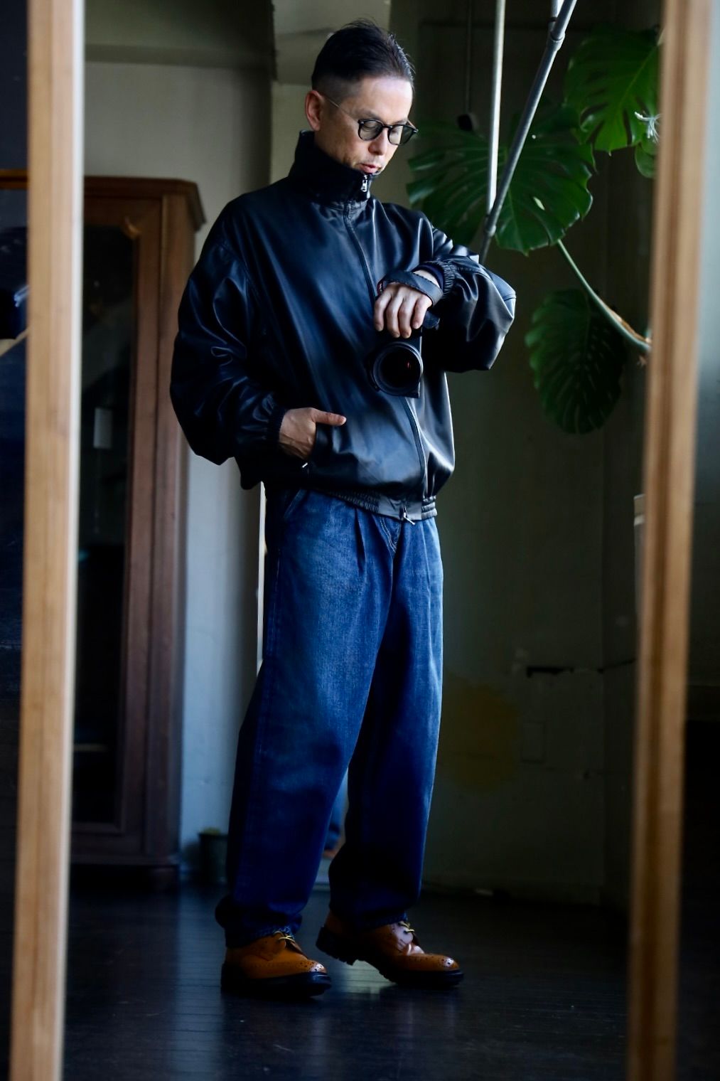 YOKE - ヨーク25SS LEATHER TRAINING JACKET(YK25SS0905B)BLACK☆1月18