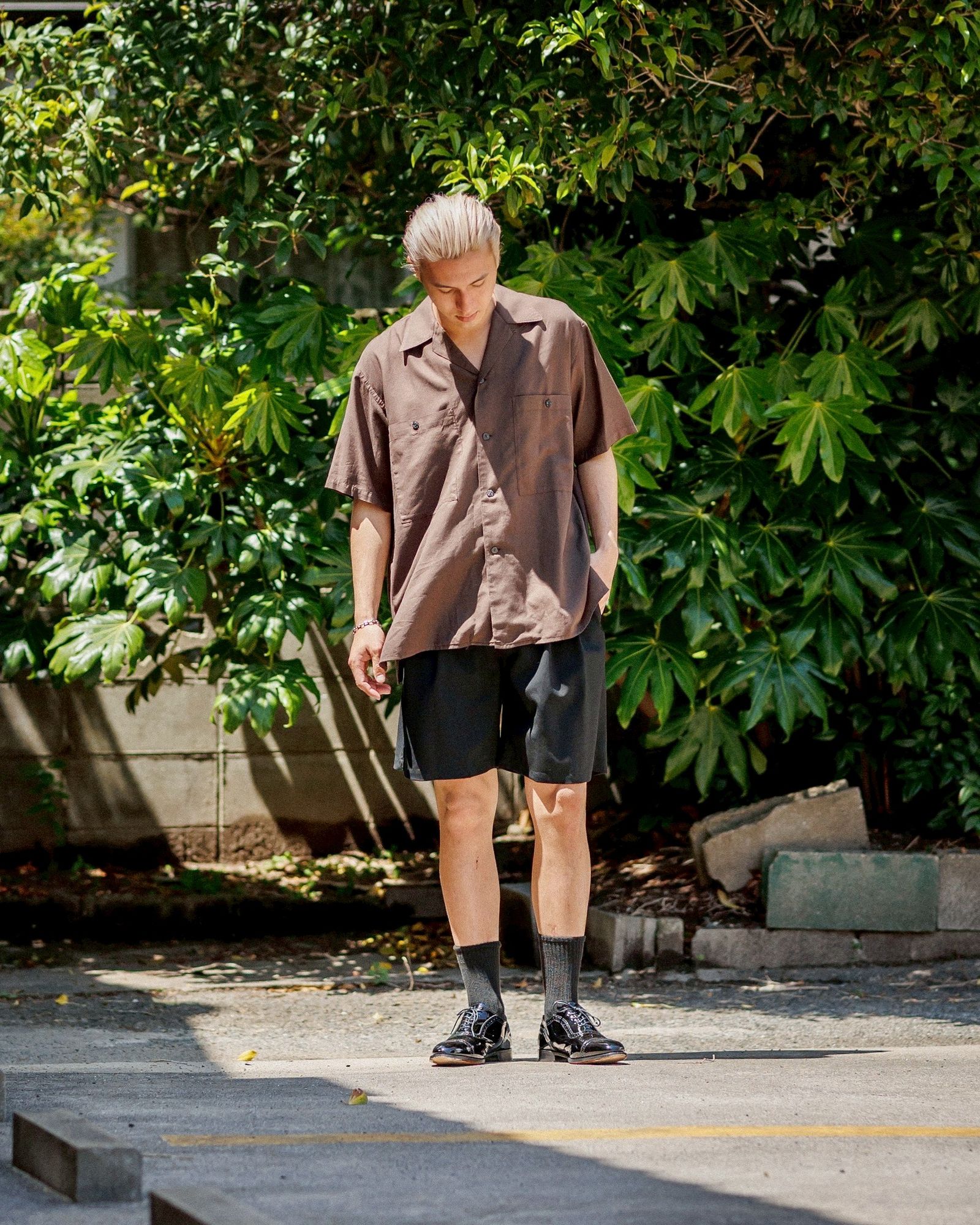 YOKE - ヨーク25SUMMER シャツ GARMENTDYED COTTON SILK TWILL OPEN