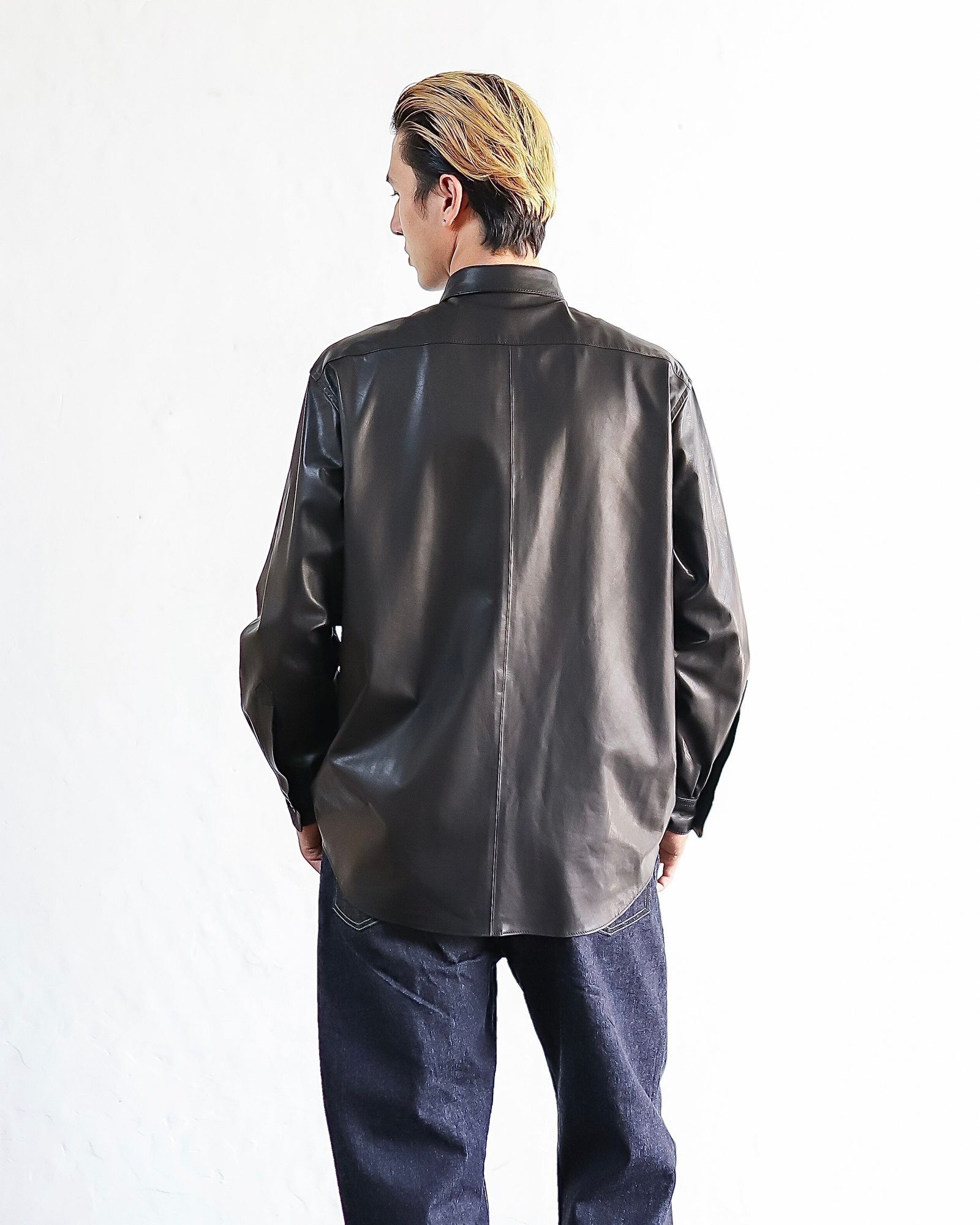 A.PRESSE Leather Regular Collar Shirt スタイル12月13日(土)新作発売