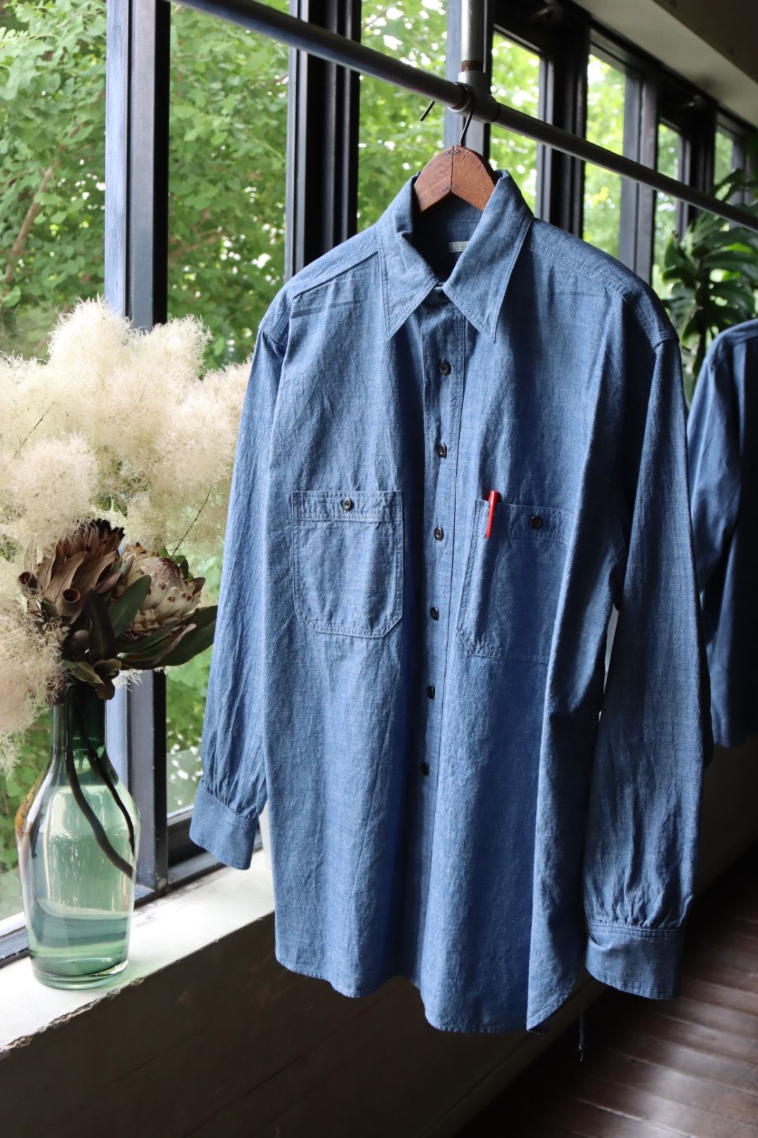A.PRESSE - アプレッセ23AWシャツ BB Washed Chambray Shirt(23SAP-02