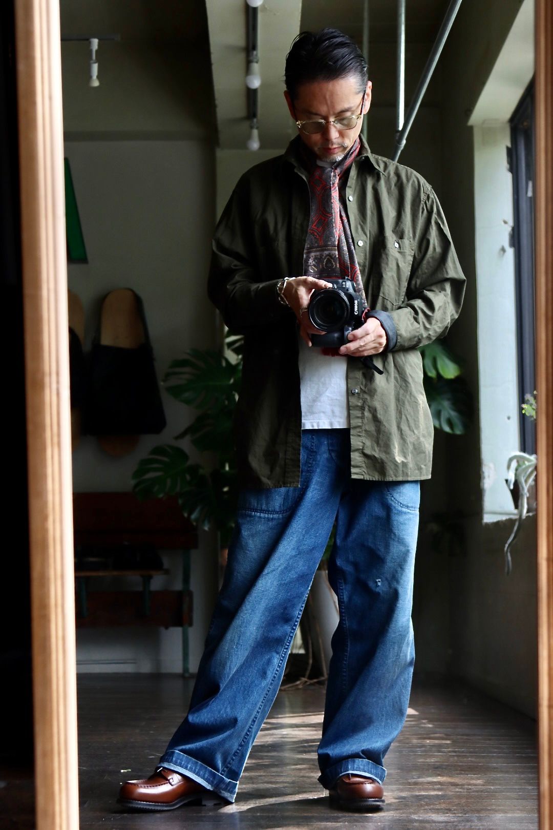 アプレッセ22AW Over Dyeing Military Shirt