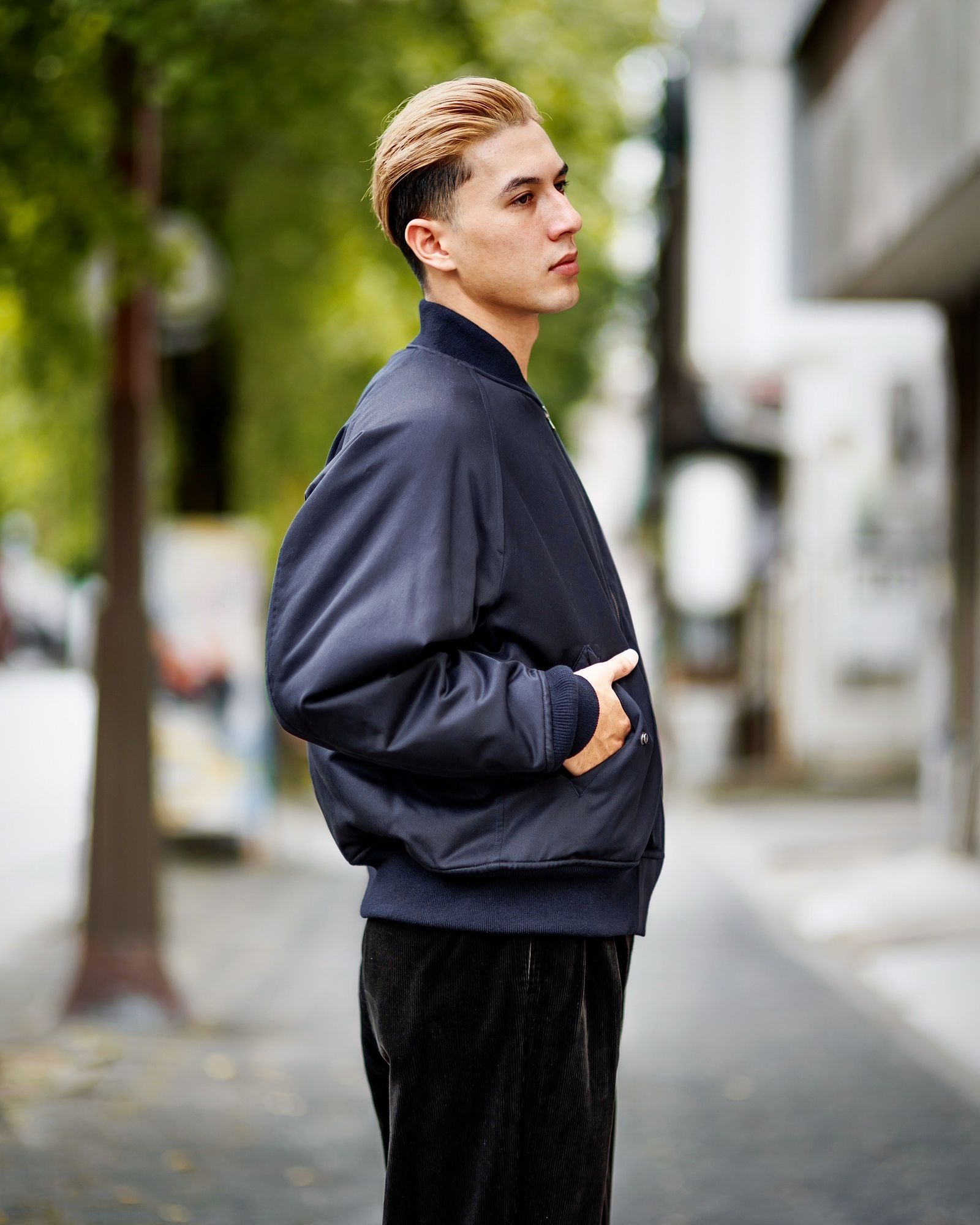 A.PRESSE - アプレッセ Silk Padding Jacket(24AAP-01-31H)D.NAVY | MARK