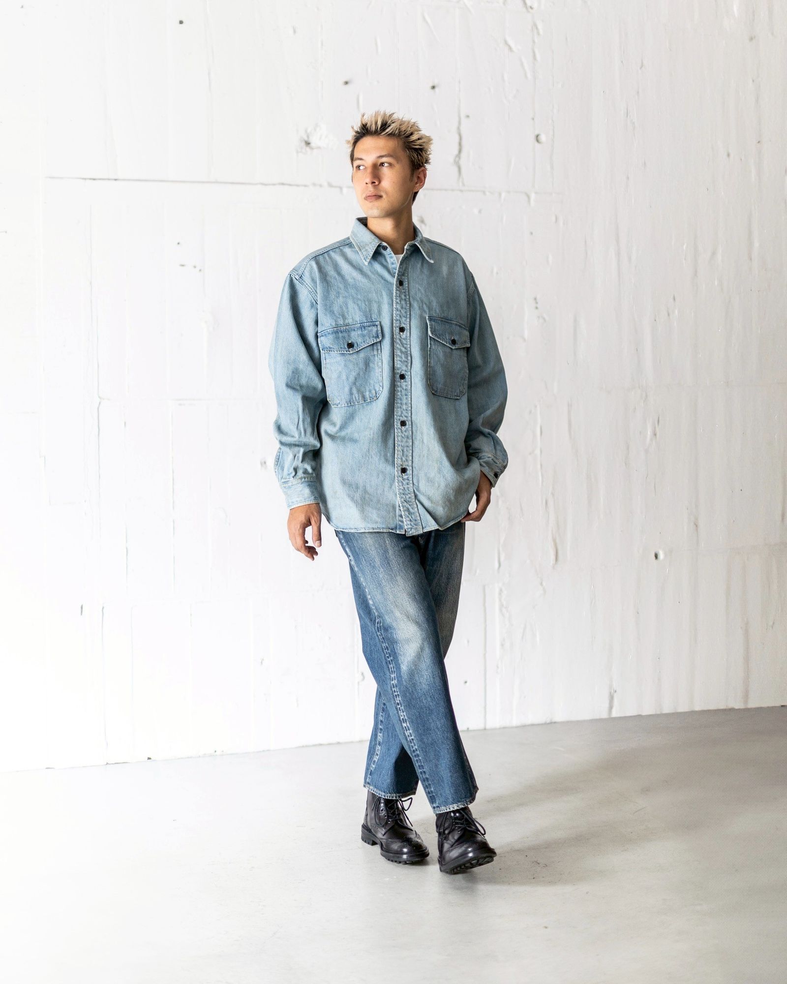 A.PRESSE Vintage Denim CPO Shirt 8月9日(土)新作発売！ | 7002 | MARK