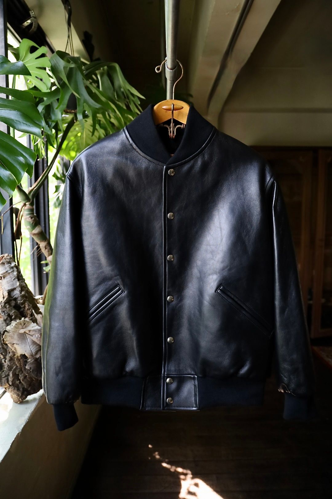 A.PRESSE - アプレッセ Leather Award Jacket(24ААР-01-03H)BLACK☆8月