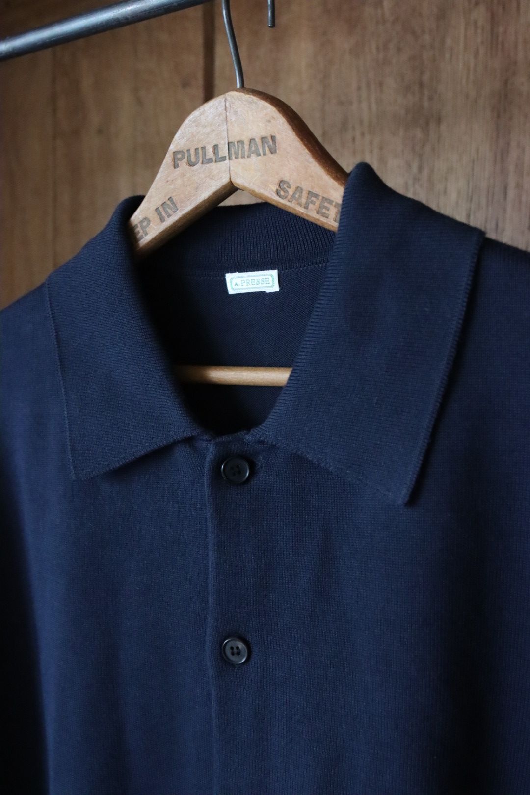 A.PRESSE - アプレッセ24SS カーディガン Cotton Kint Polo Collar