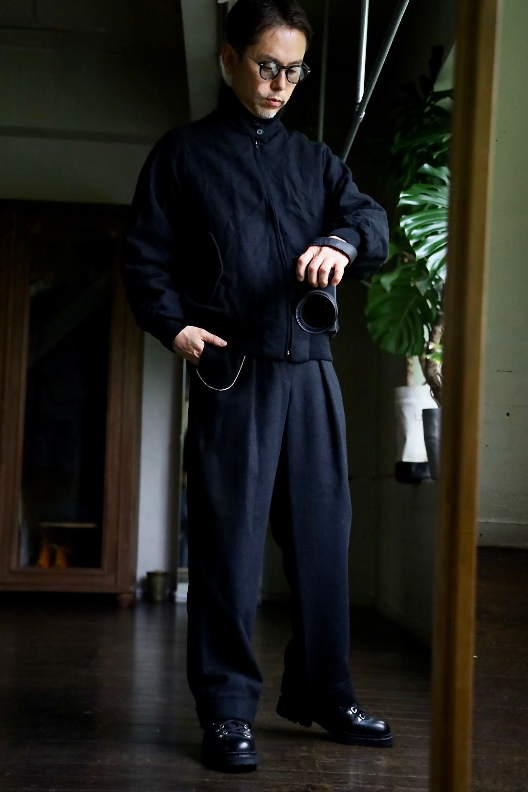 A.PRESSE Tweed Harrington Jacketスタイル | 5634 | MARK