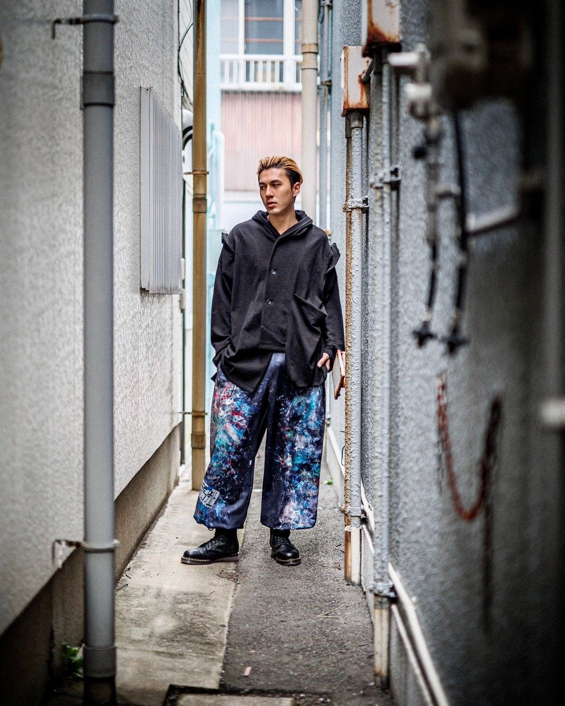 YOHJI YAMAMOTO POUR HOMME BIGポケットカーディガン スタイル | 6140