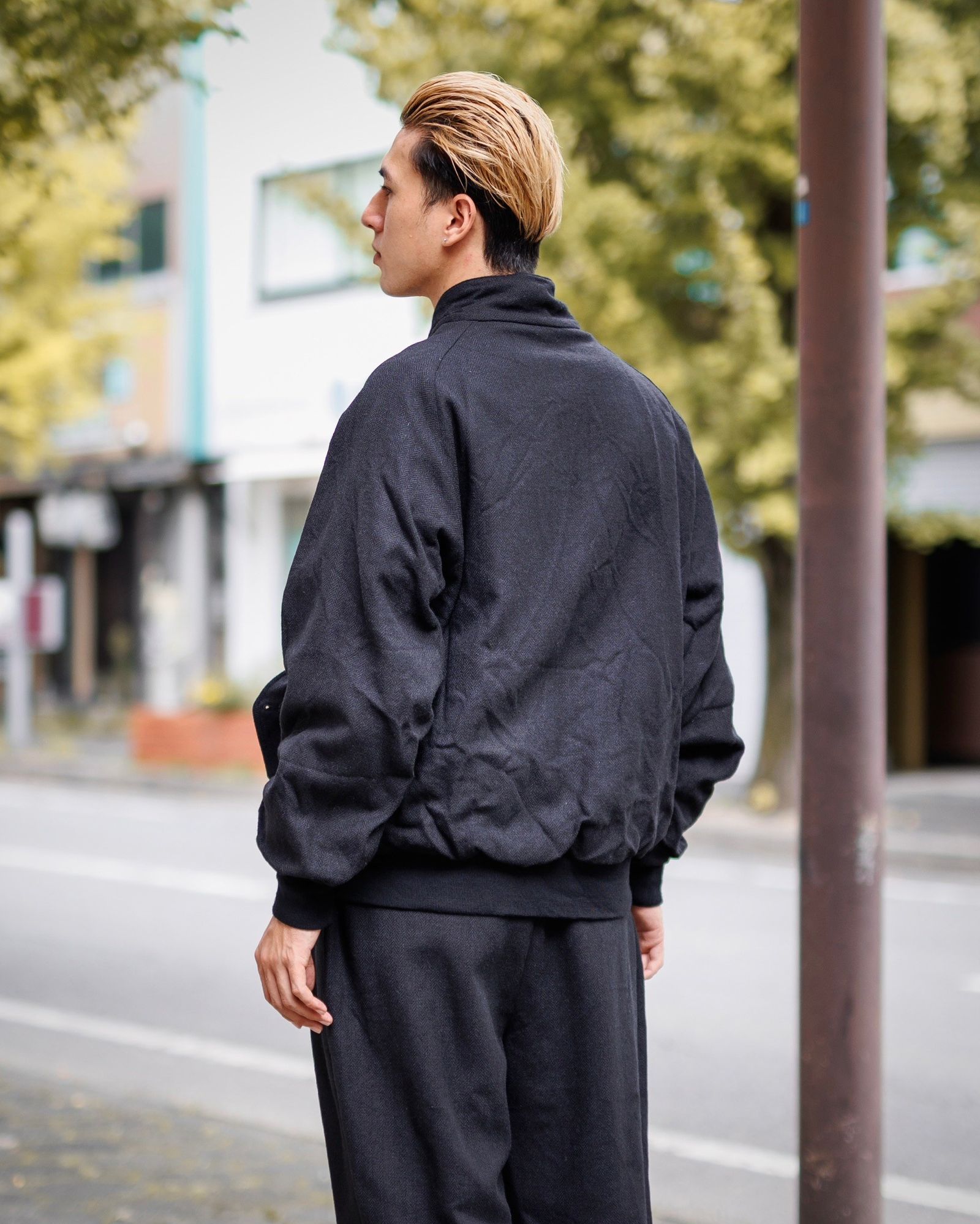 A.PRESSE - アプレッセ Tweed Harrington Jacket(24AAP-01-20H)BLACK