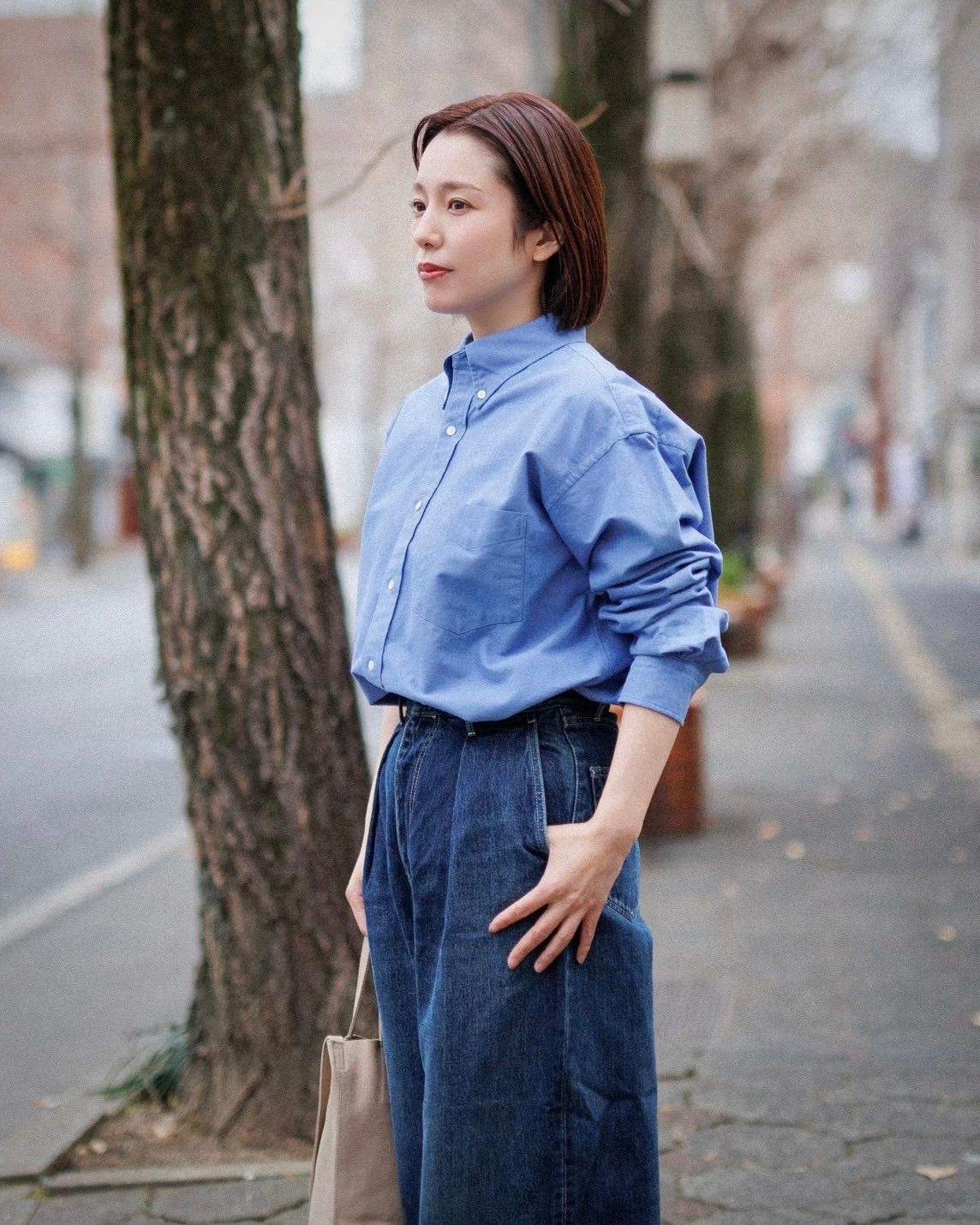 Graphpaper 25SS 新作 Selvage Denim Two Tuck Wide Pants style