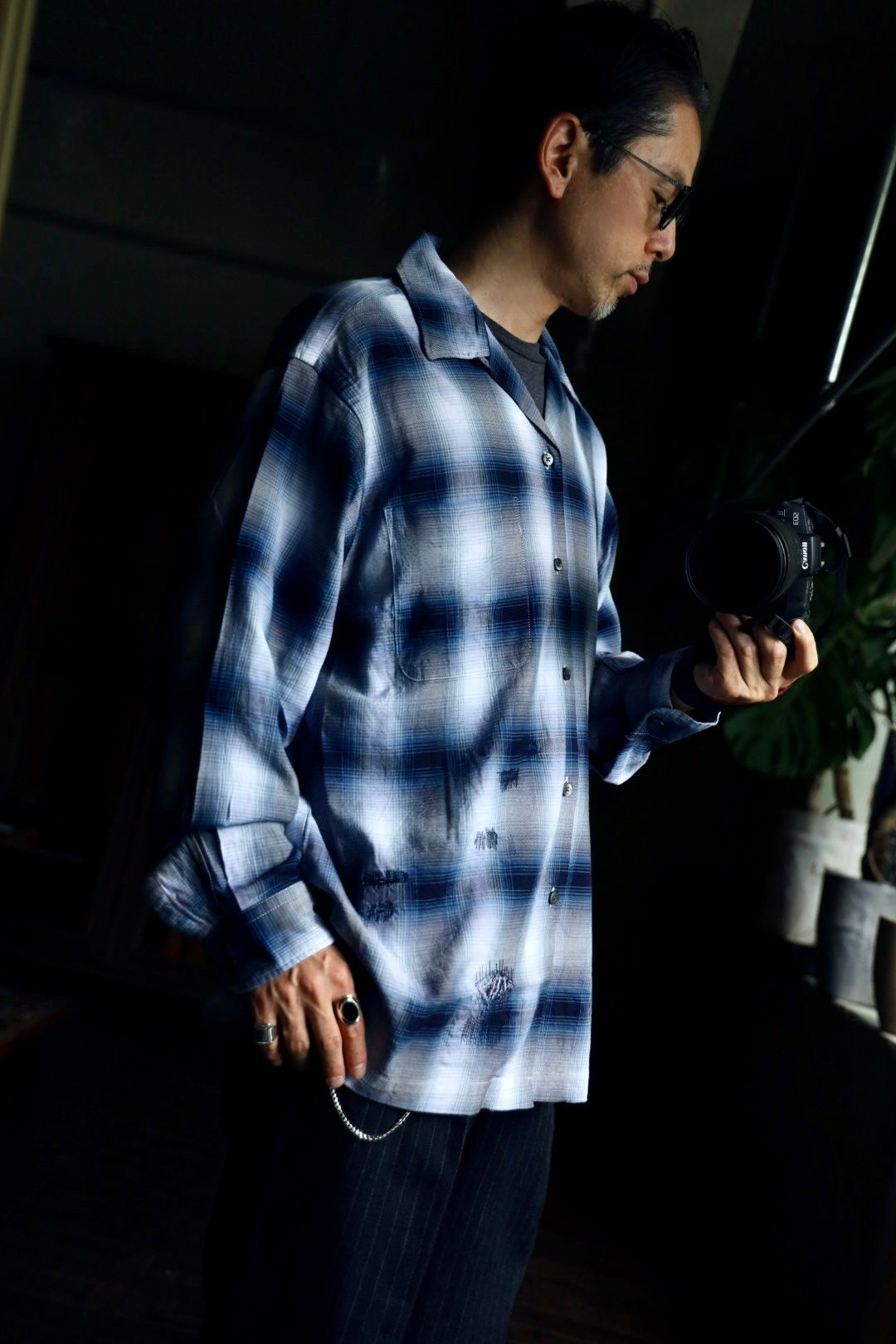 BOWWOW - BOW WOW バウワウ RAYON CHECK SHIRTS REPAIRED(BW242-RCSR