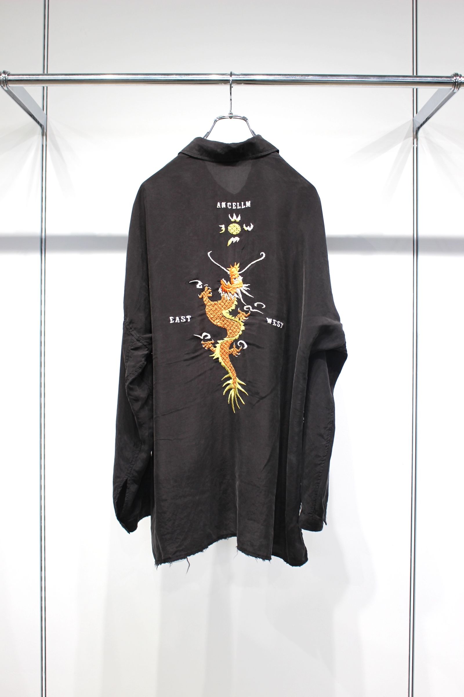 ANCELLM - AGING EMBROIDERY SHIRT | BLACK | シャツ | NapsNote