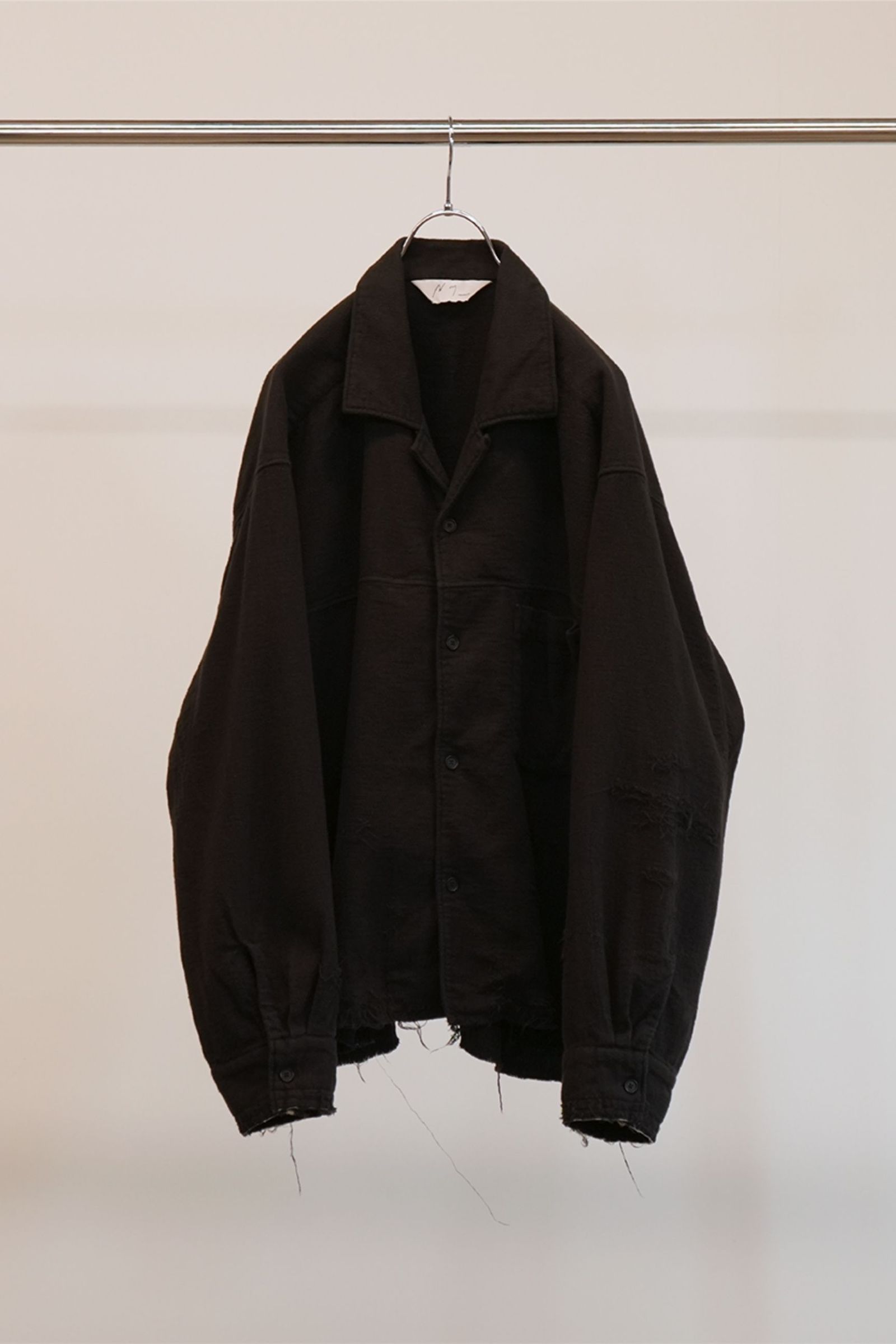 ANCELLM - DOUBLEGAUZE SHIRT | BLACK | ダブルガーゼシャツ | NapsNote