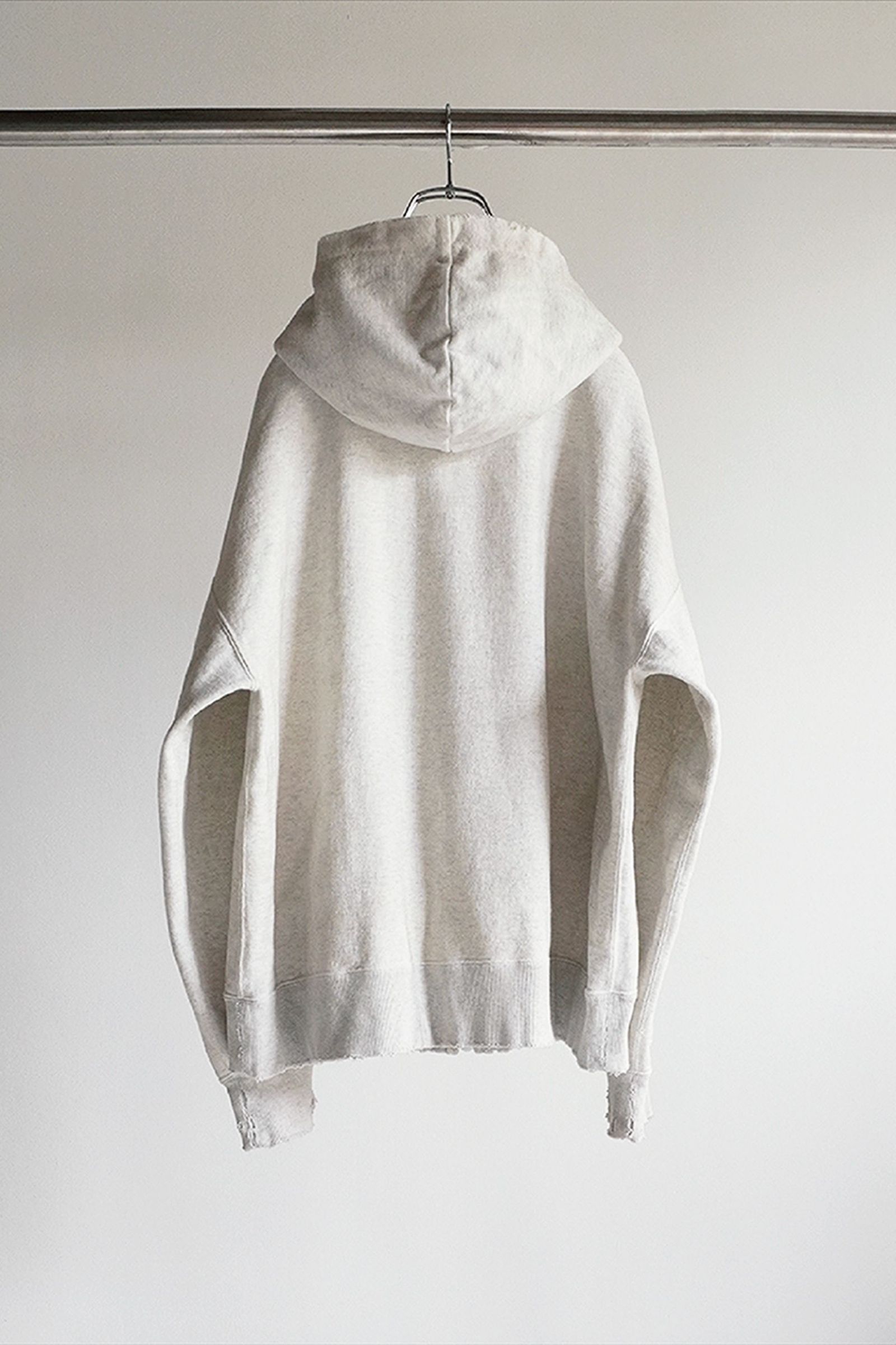 ANCELLM - CRASH ZIP HOODIE | HEATHER WHITE | パーカー | NapsNote
