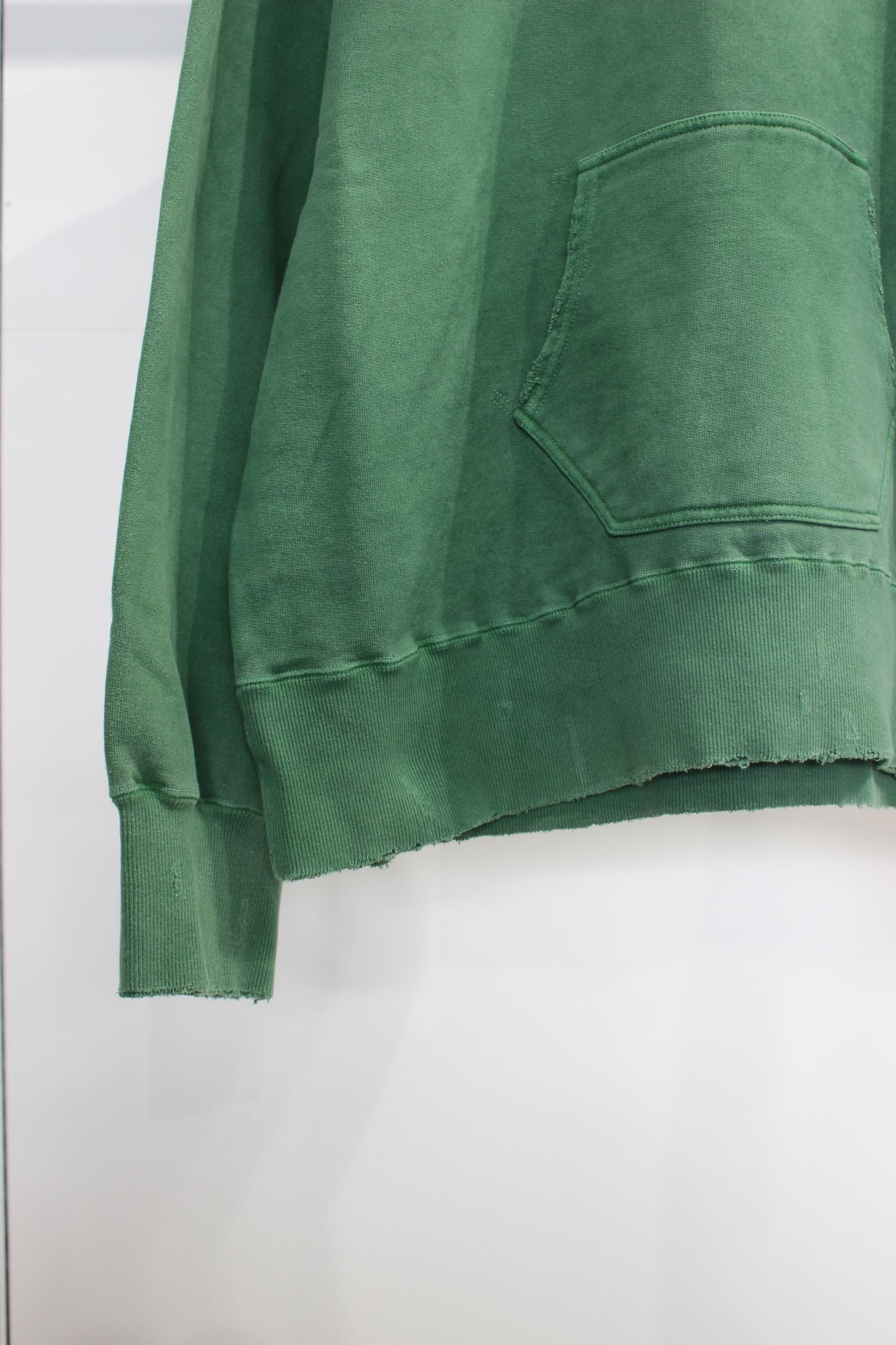 ANCELLM - DYED DAMAGE HOODIE | GREEN | フーディー | NapsNote