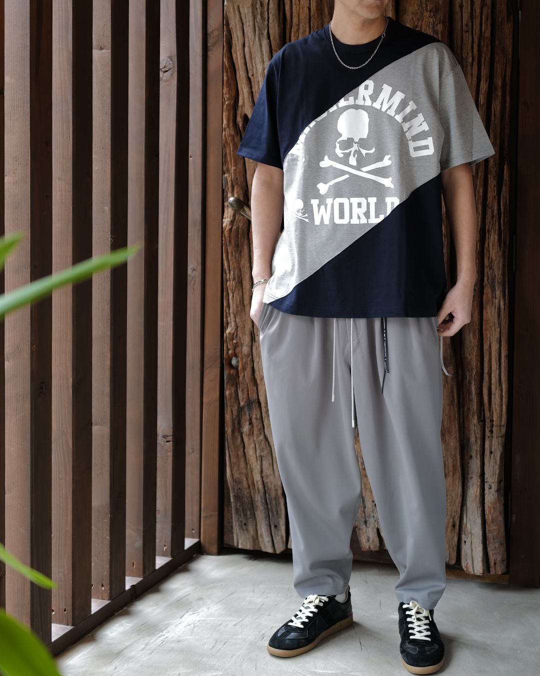 mastermind JAPAN - 【MASTERMIND WORLD】 DIAGONAL BLOCKED SS TEE