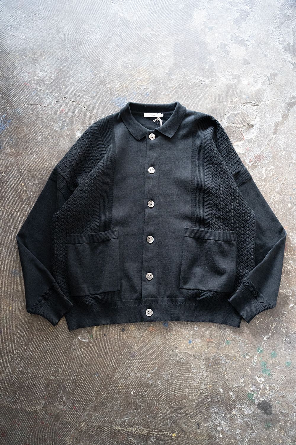 YASHIKI - 【ラスト1点】【23SS】Hanaakari Collar Cardigan(BLACK