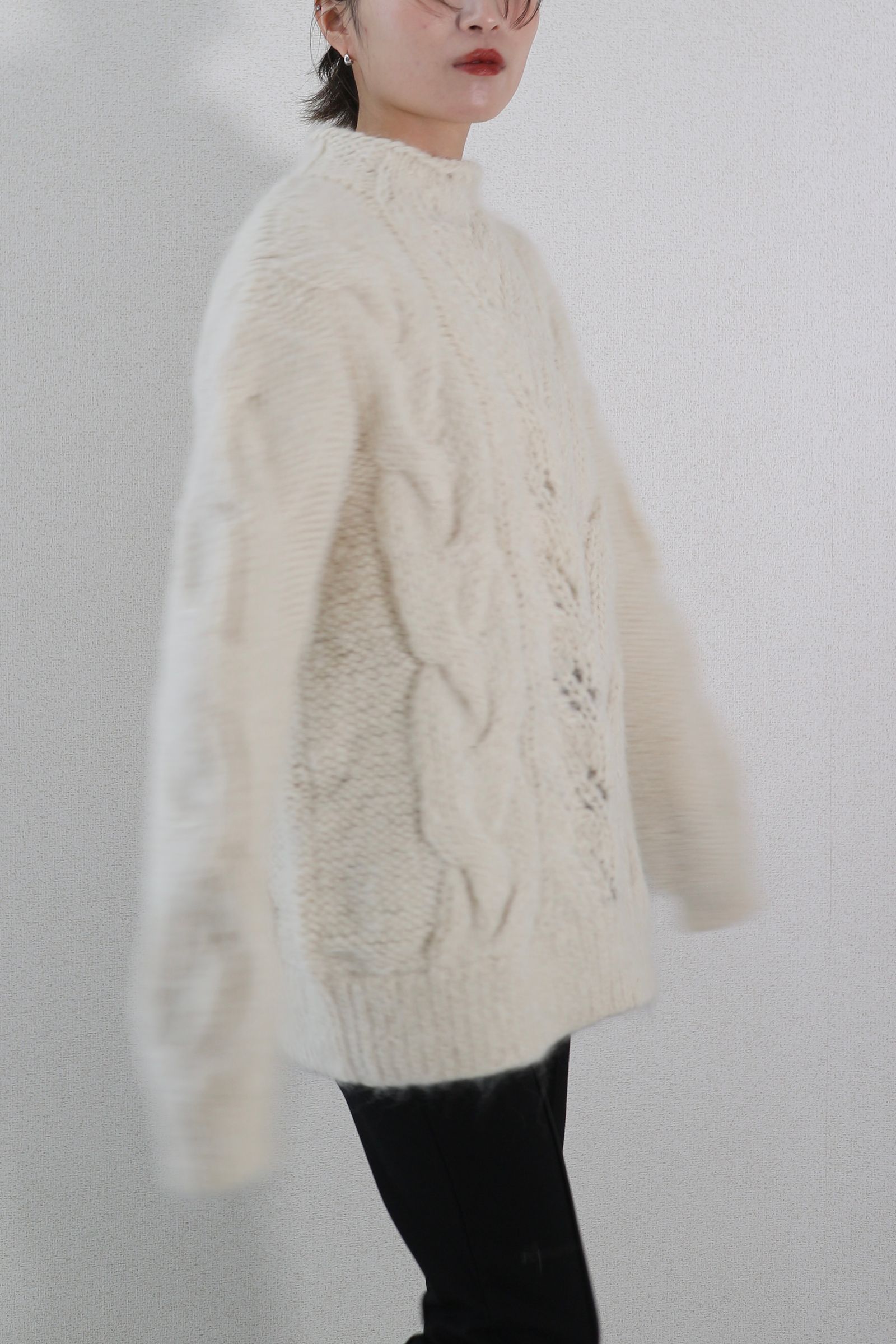 CASA FLINE - ALPACA WOOL KNIT PULLOVER / アルパカウールニット プル