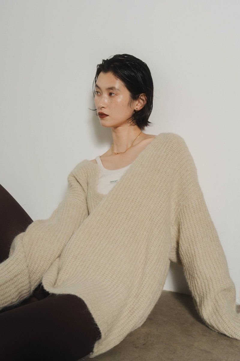 Knuth Marf - Uneck knit pullover (unisex) / Uネックニットプル