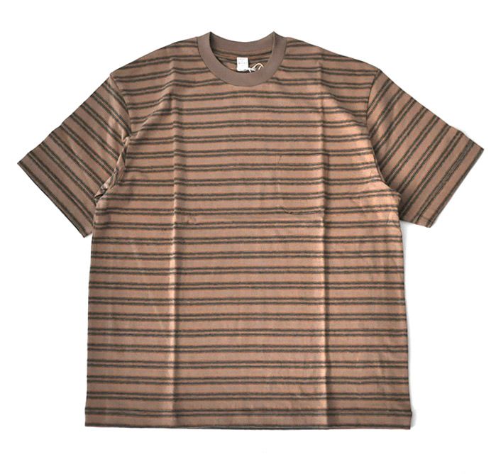 ENDS and MEANS - Horizontal Striped Tee / Brown Stripe | Stripe