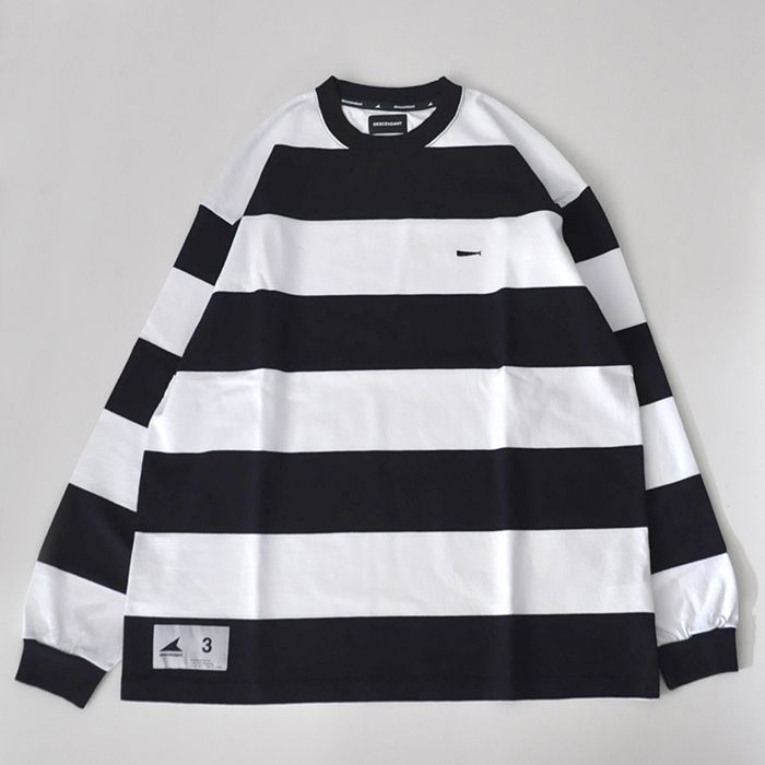 DESCENDANT - HORIZONTAL STRIPE LS / NAVY | Stripe Online Store