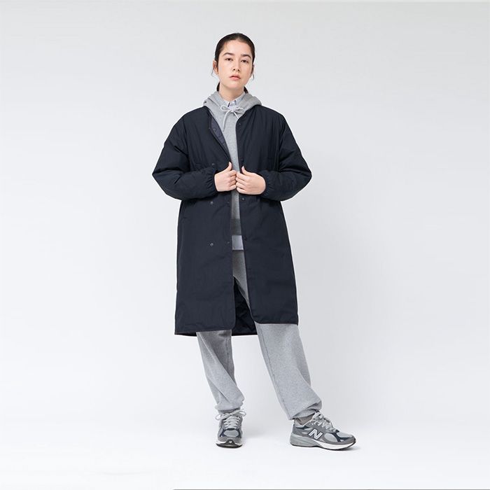 nanamica - Women / Reversible Down Coat / KB(Khaki Beige) | Stripe