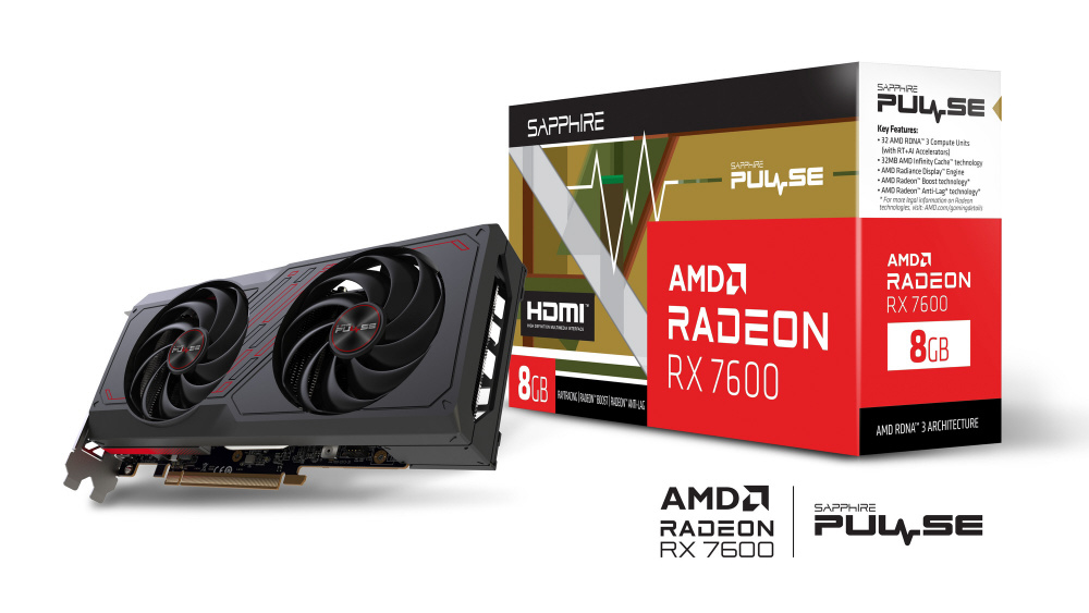 グラフィックボード PULSE Radeon RX 7600 GAMING 8GB GDDR6 SAP