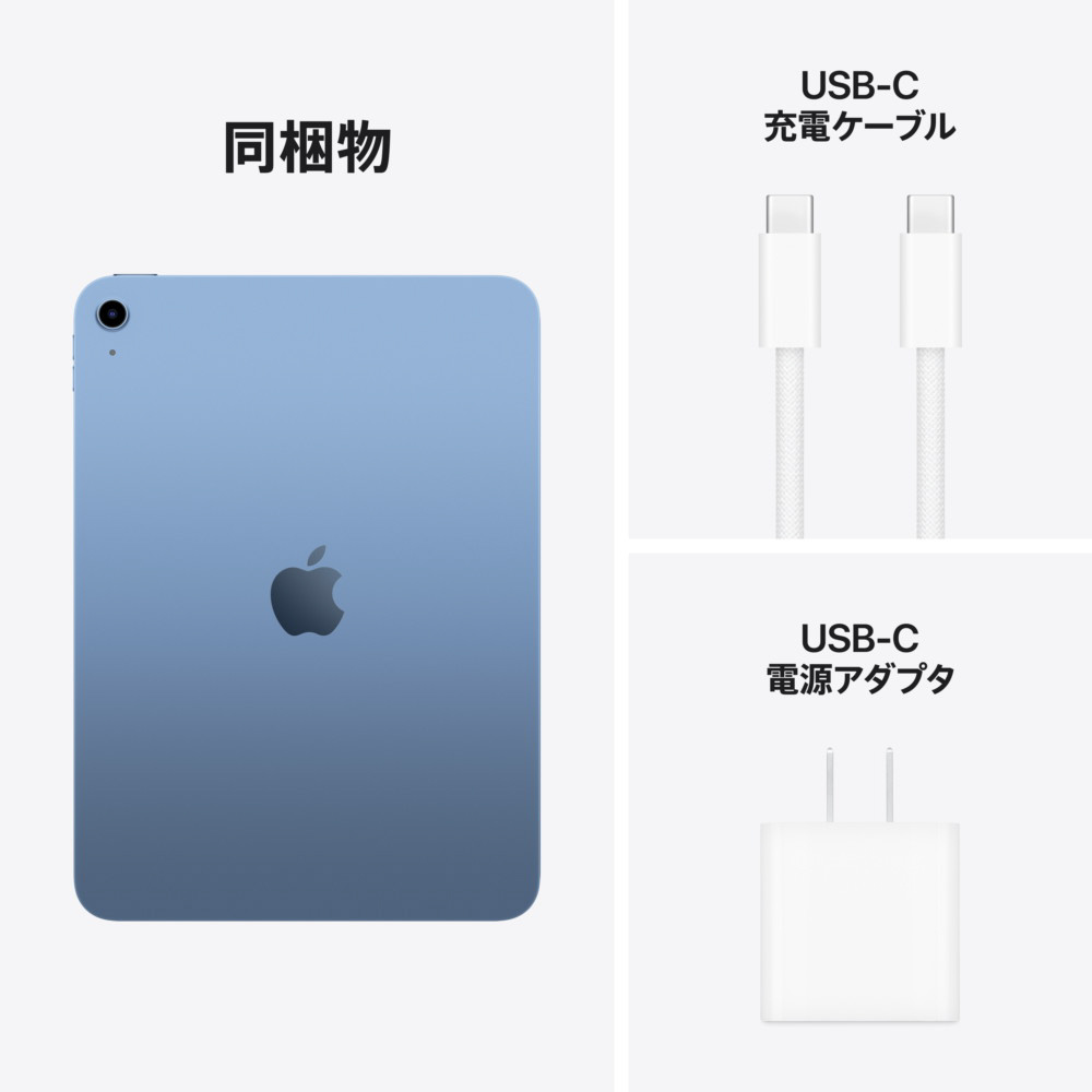 iPad（A16） A16 11型 Wi-Fiモデル ストレージ：256GB MD4H4J/A ブルー