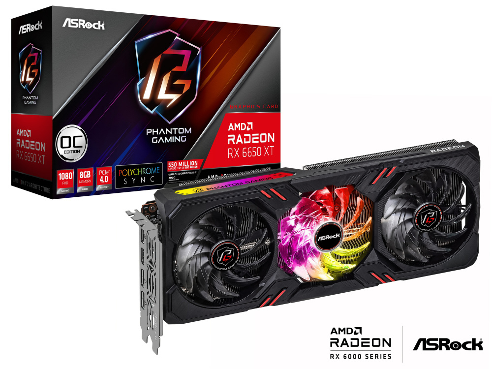 グラフィックボード ASRock RX6650XT PhantomGaming D 8G OC(RX6650XT