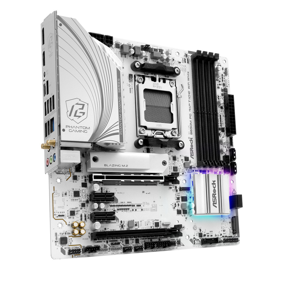 マザーボード(Socket AM5) B650M PG Riptide WiFi White ［MicroATX
