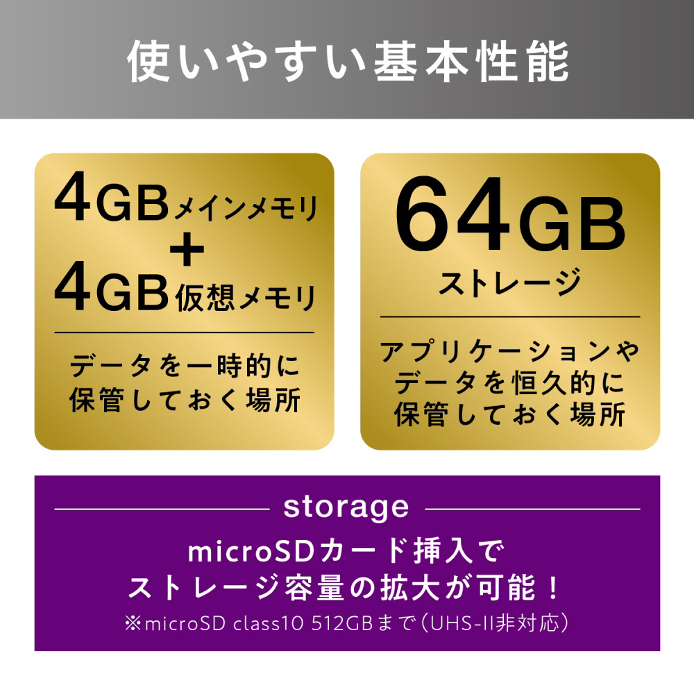 TE10D1M64-KV1H Androidタブレット LUCA グレー ［10.1型 /Wi-Fiモデル