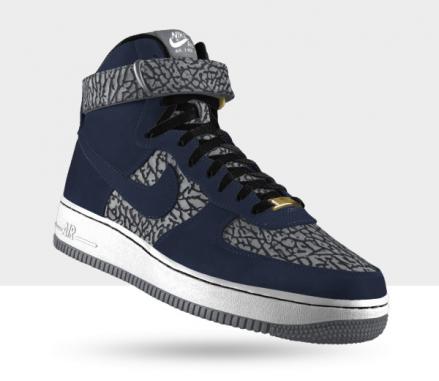 1月限定素材】 ナイキiD エアフォース1 プレミアム エレファント