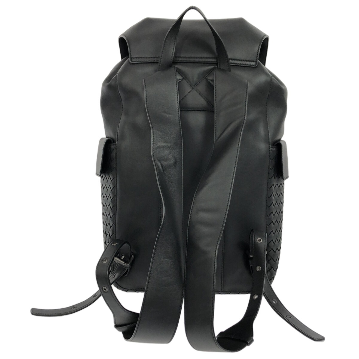 ボッテガヴェネタ/リュックサック/イントレチャート/黒×レッド×マルチ