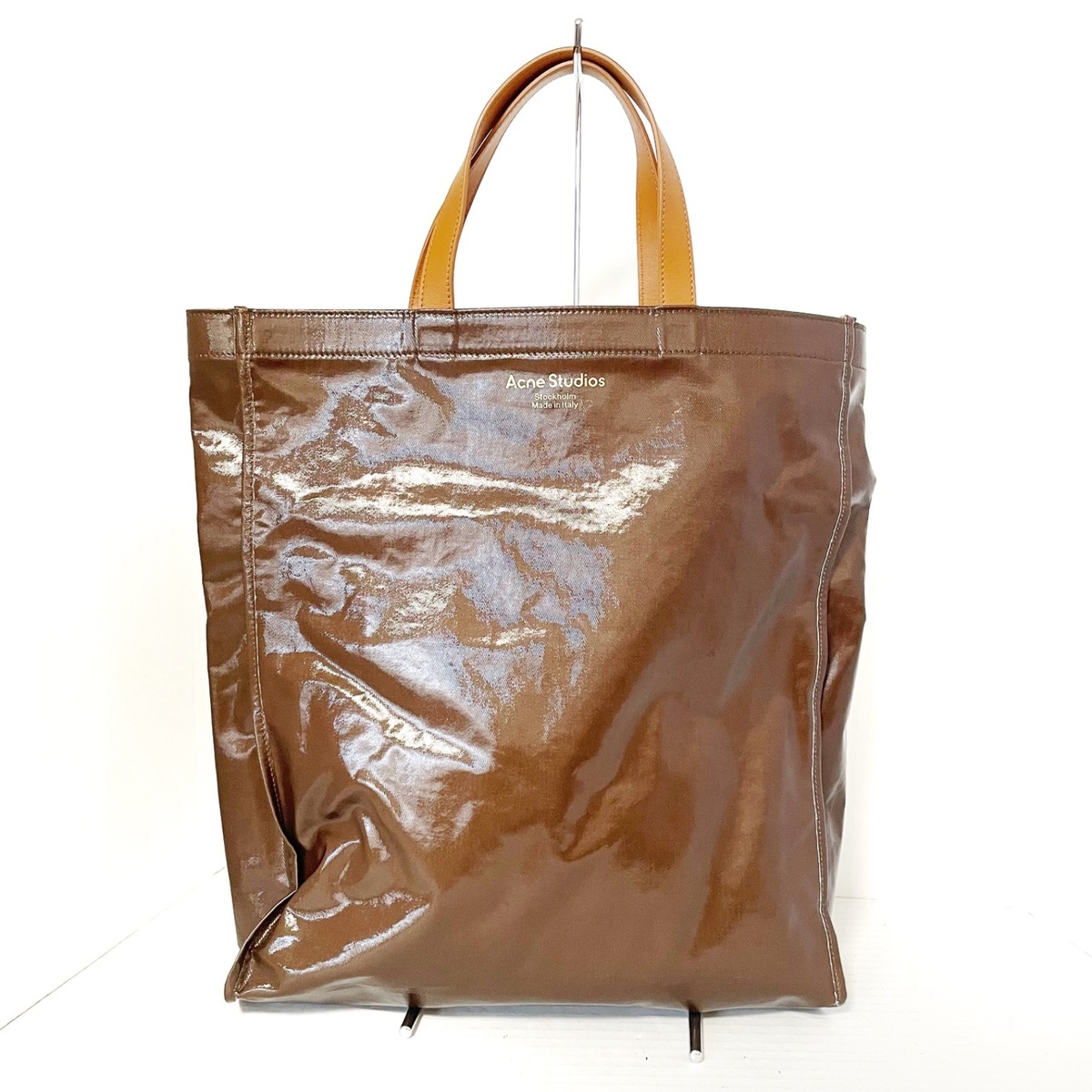 アクネ ストゥディオズ/トートバッグ/シャイニートートバッグ/ダーク
